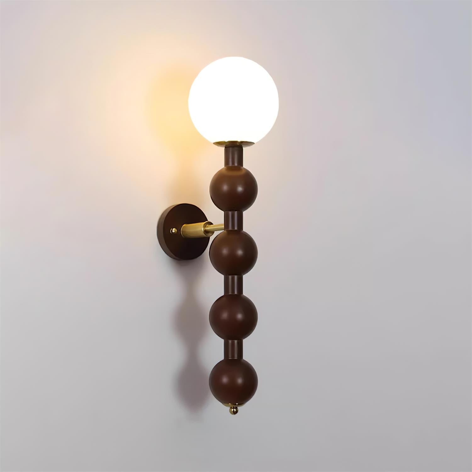 Wall Lamp Gourd in Metal Wood and Glass Modern Style - Letslighting