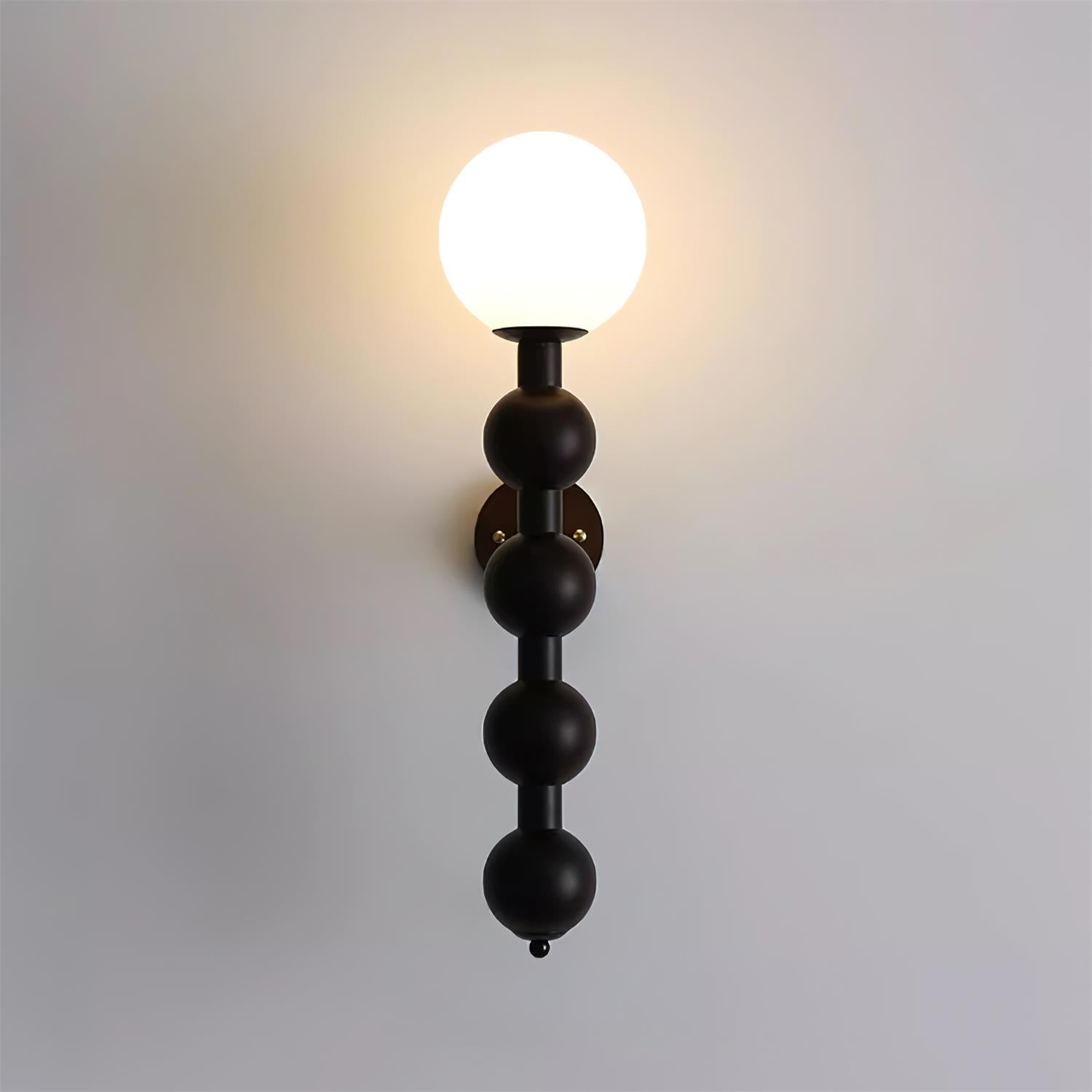 Wall Lamp Gourd in Metal Wood and Glass Modern Style - Letslighting