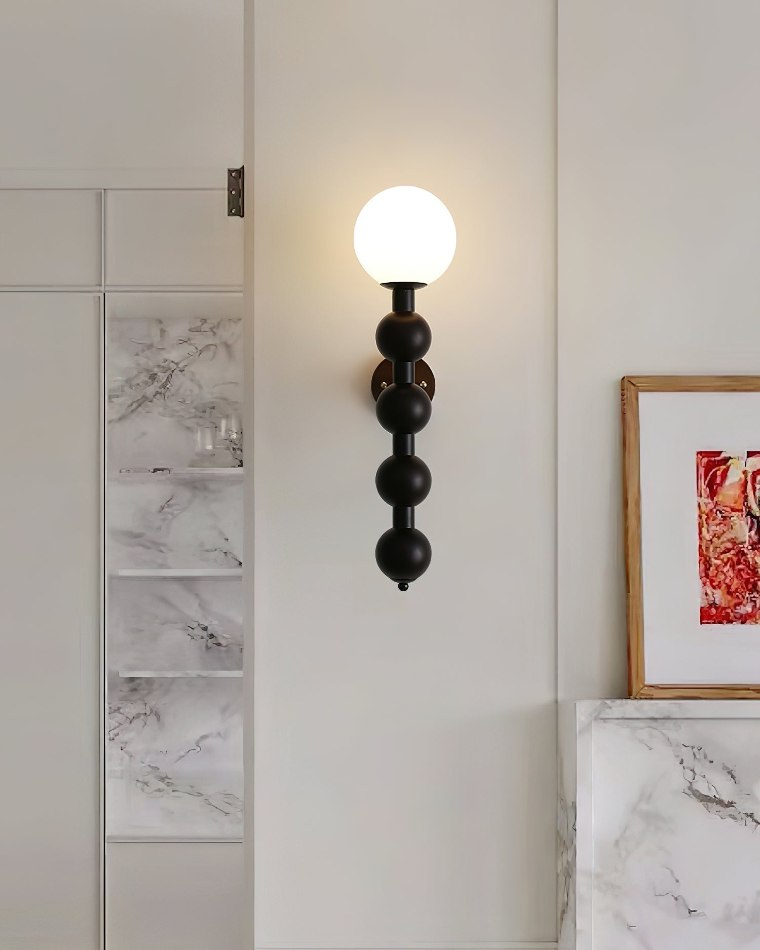 Wall Lamp Gourd in Metal Wood and Glass Modern Style - Letslighting