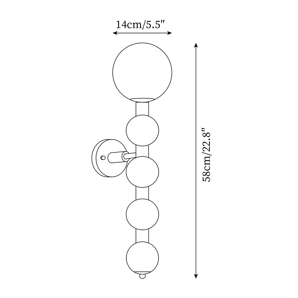 Wall Lamp Gourd in Metal Wood and Glass Modern Style - Letslighting