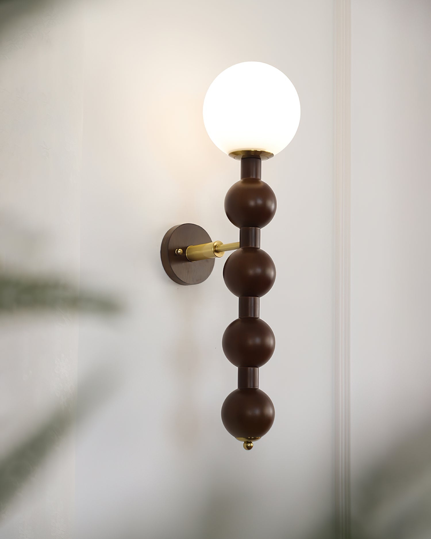 Wall Lamp Gourd in Metal Wood and Glass Modern Style - Letslighting