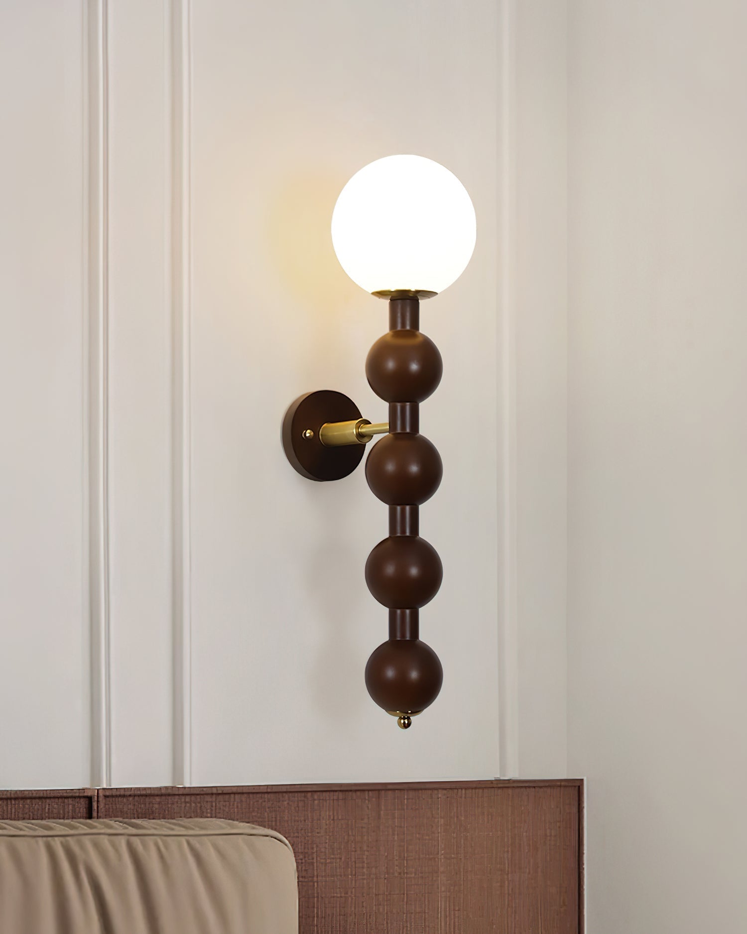Wall Lamp Gourd in Metal Wood and Glass Modern Style - Letslighting