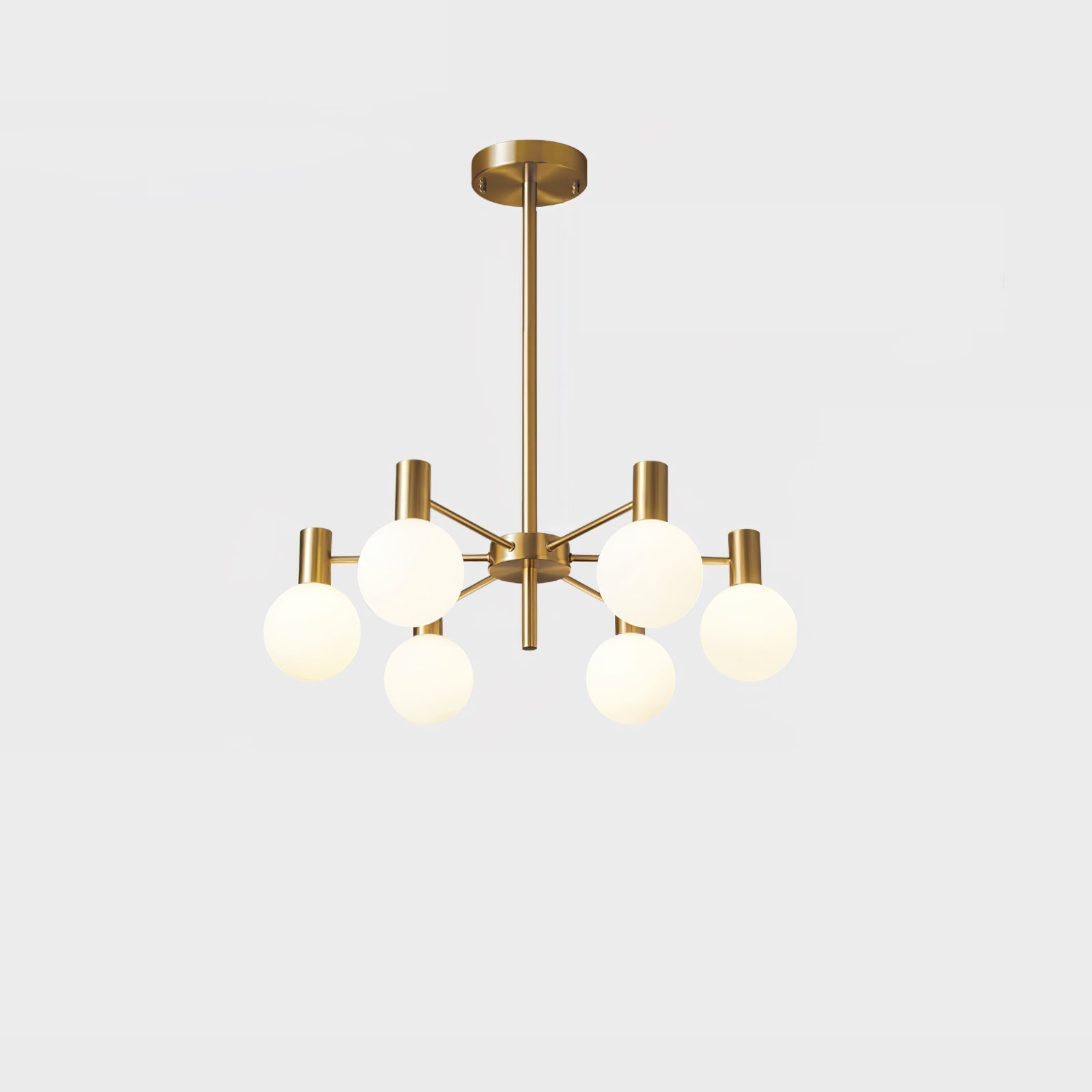Lustra Kronleuchter Globus Glas Goldrahmen Modern-Letslighting