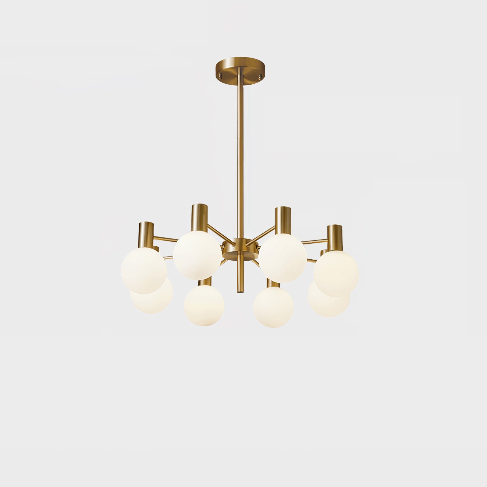 Lustra Kronleuchter Globus Glas Goldrahmen Modern-Letslighting