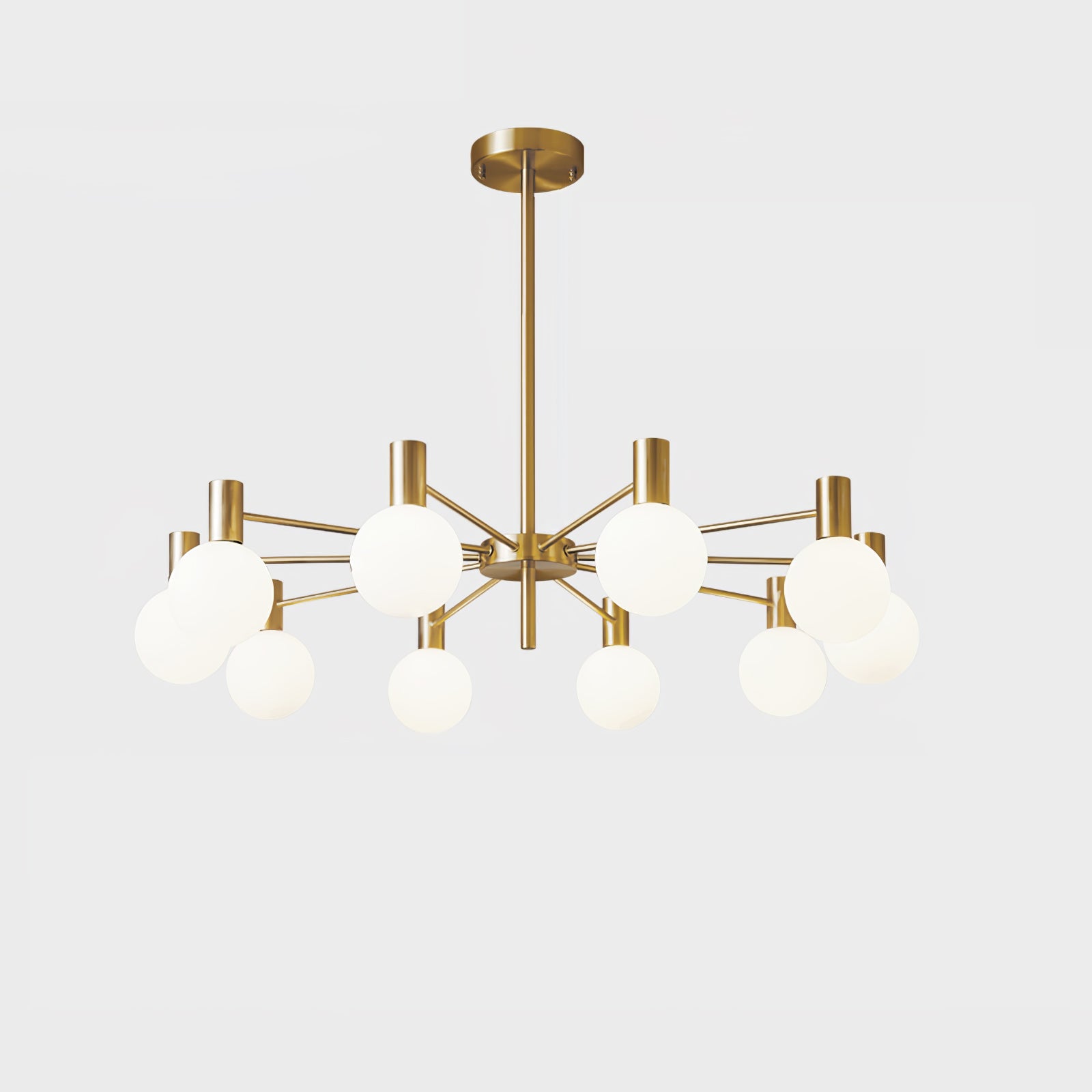 Lustra Kronleuchter Globus Glas Goldrahmen Modern-Letslighting