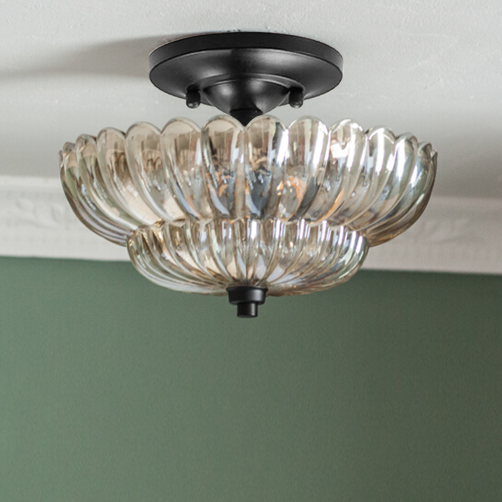 Arisha Modern Regenschirm Glas Deckenleuchte Schlafzimmer