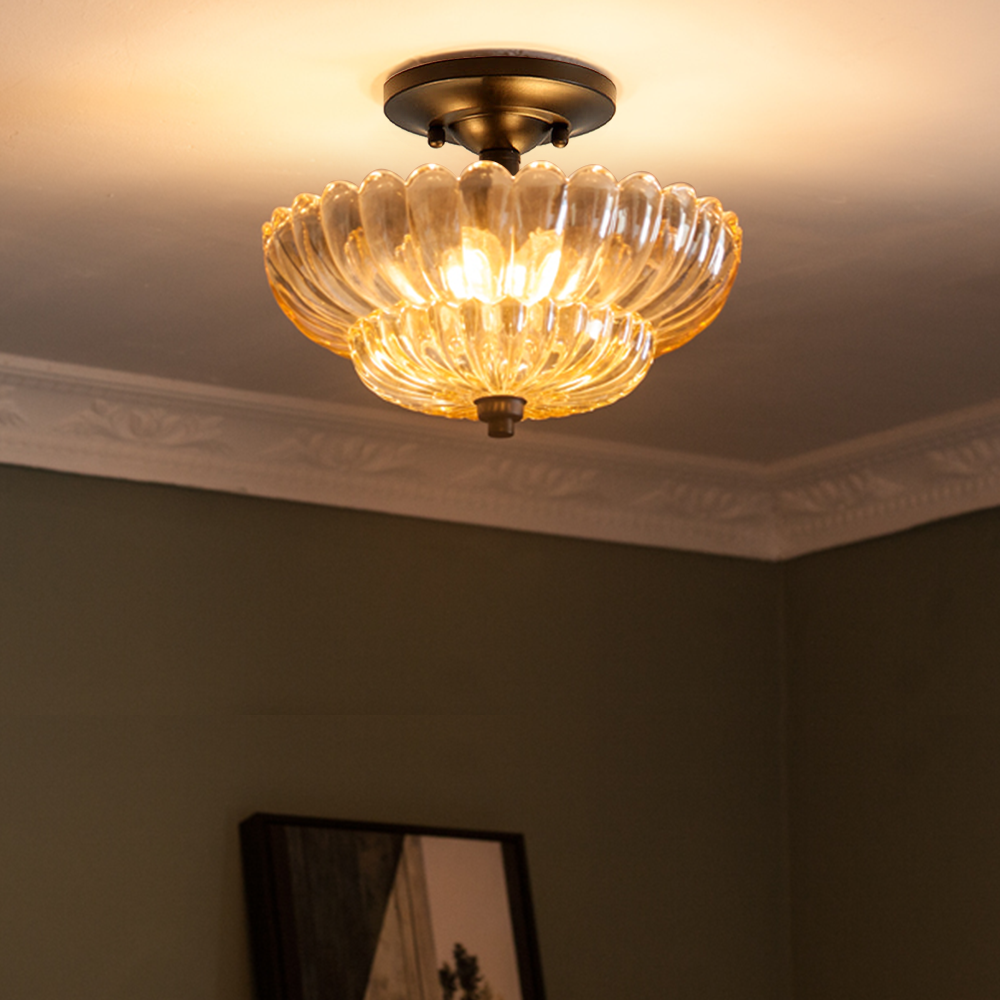 Arisha Modern Regenschirm Glas Deckenleuchte Schlafzimmer-Letslighting