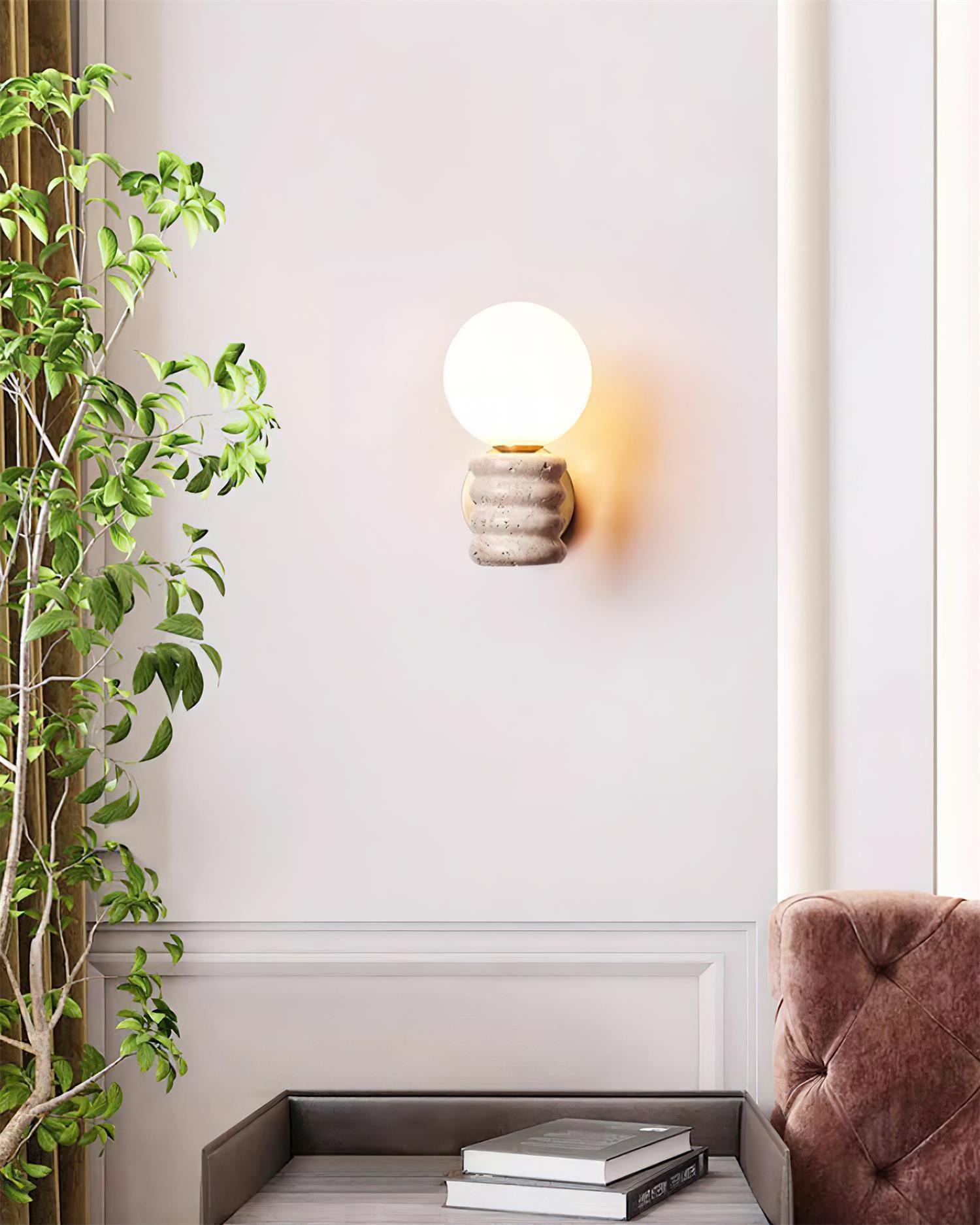 Calenne Wall Lamp Travertine - Letslighting