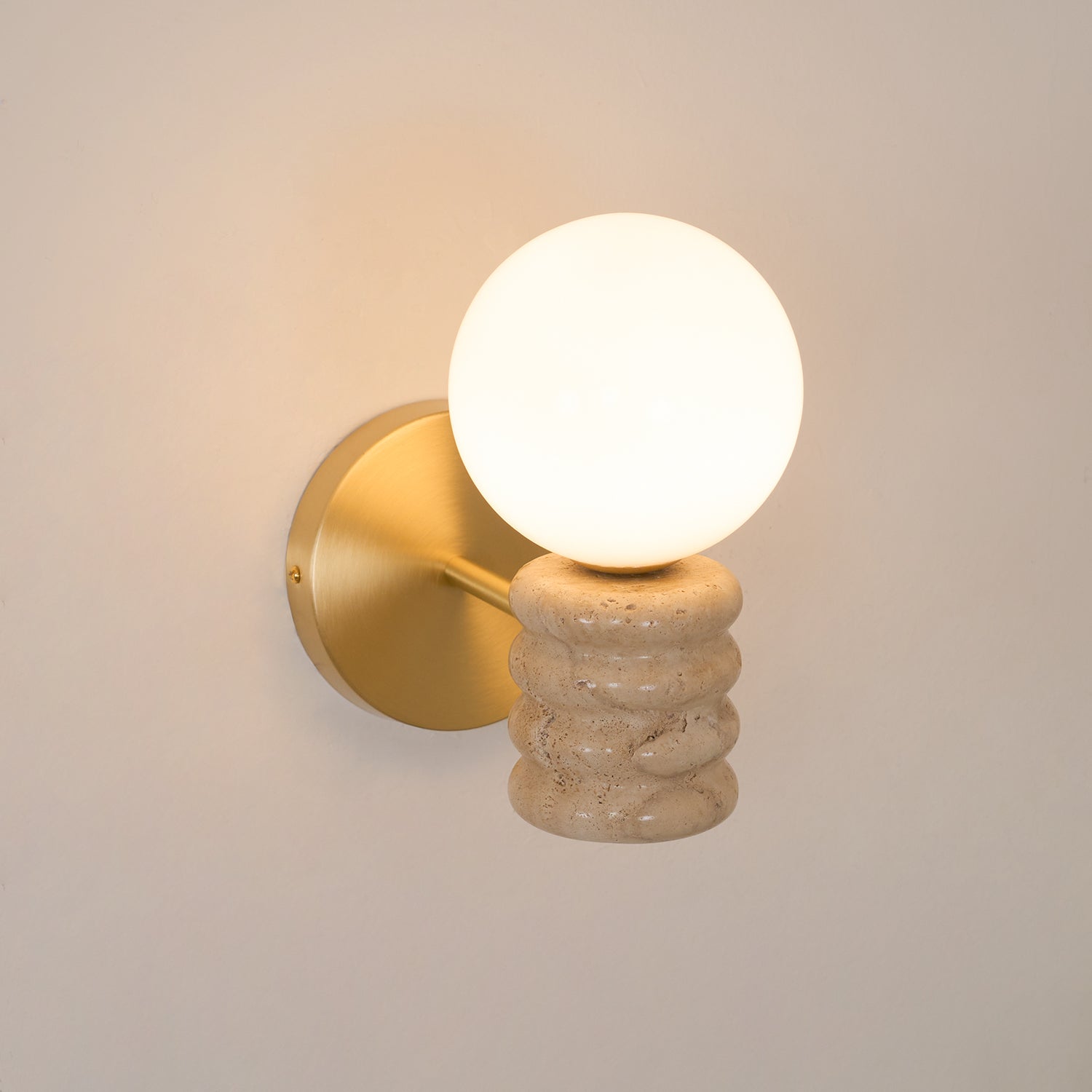 Calenne Wall Lamp Travertine - Letslighting