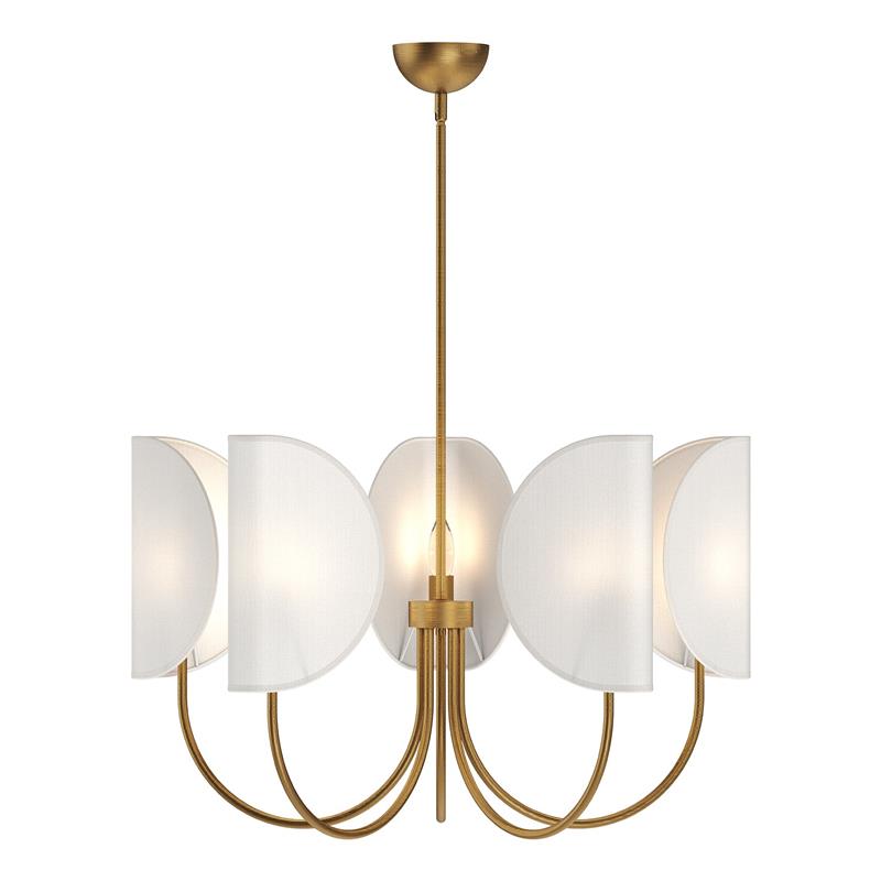 Unoryra Traditioneller Blatt Messing Stoff Kronleuchter-Letslighting