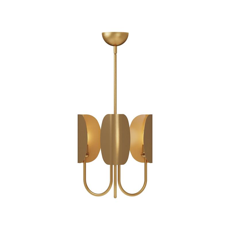 Unoryra Traditioneller Blatt Messing Stoff Kronleuchter-Letslighting