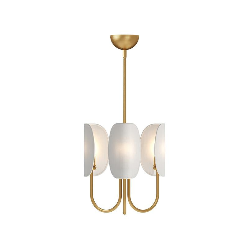 Unoryra Traditioneller Blatt Messing Stoff Kronleuchter-Letslighting