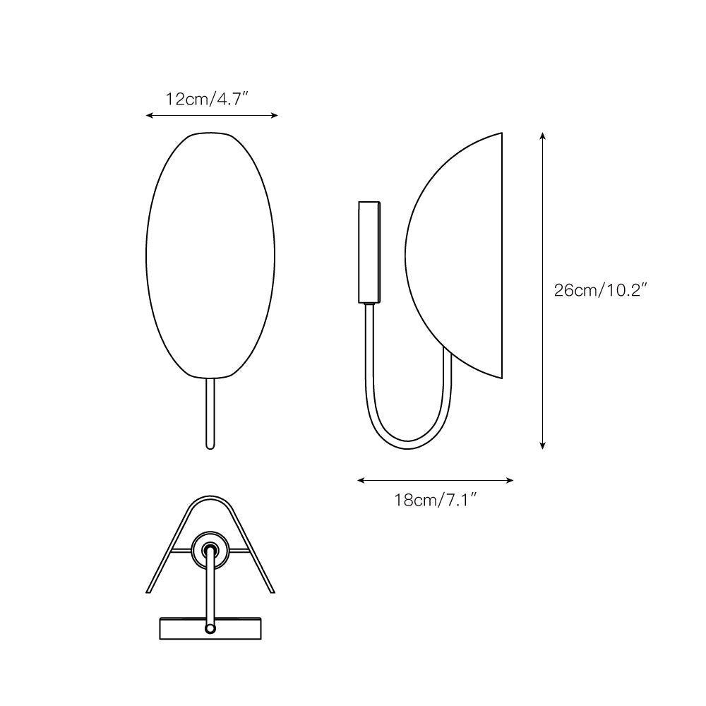 Arsorara Wandleuchte Stoff Modern Minimalistisch Blatt-Letslighting