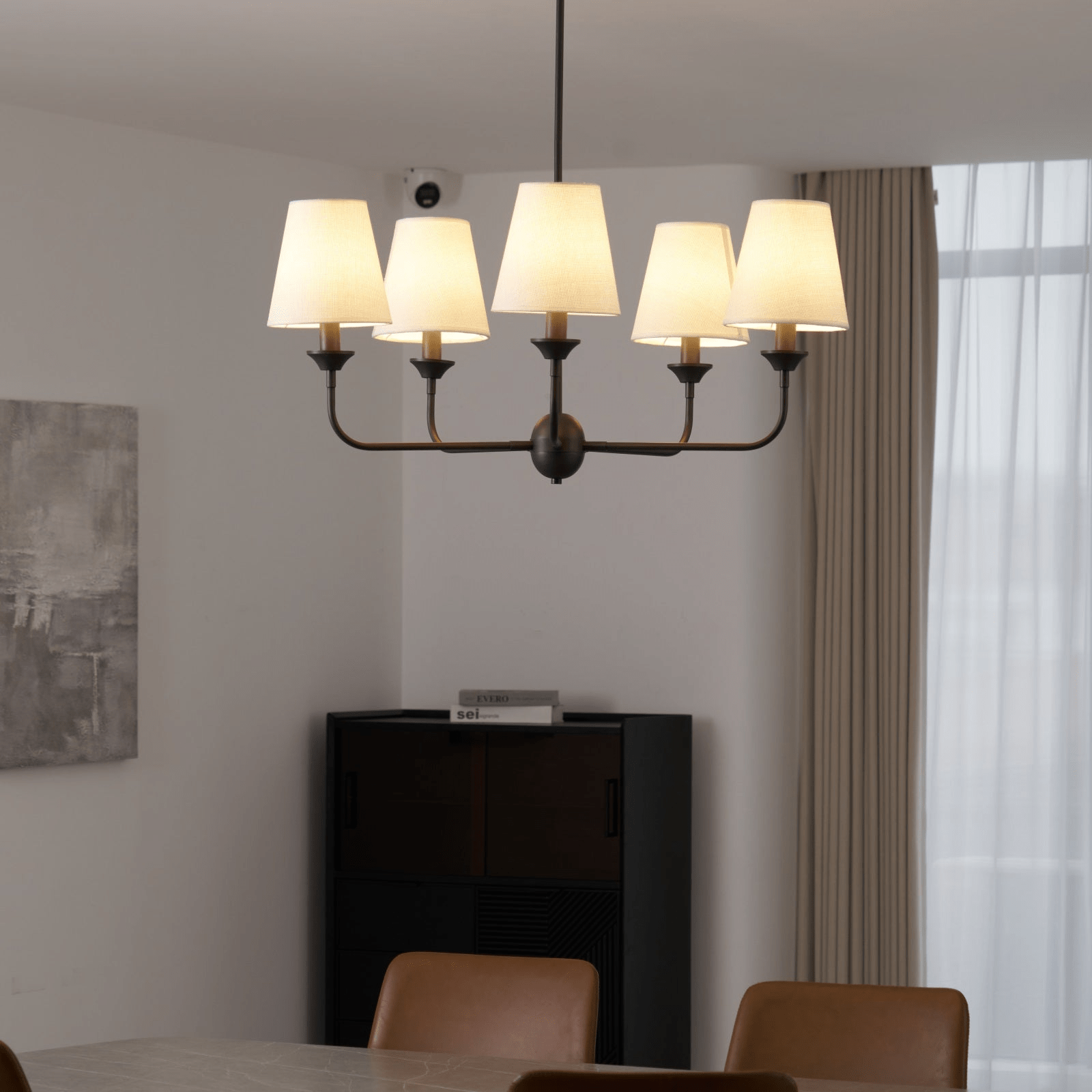 Zesorel Industrieller Vintage-Kronleuchter aus Stoff-Letslighting