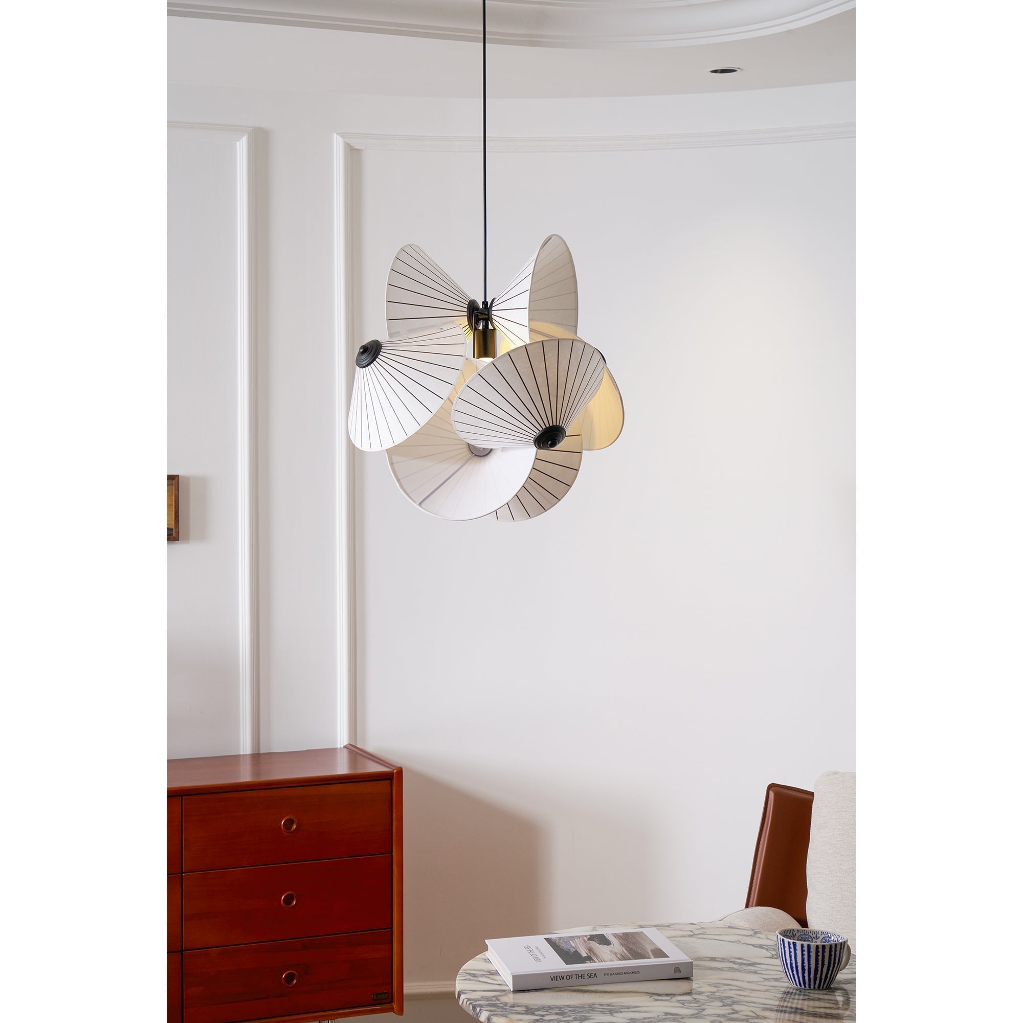 Zerinarae Blumenstoff Pendelleuchte-Letslighting
