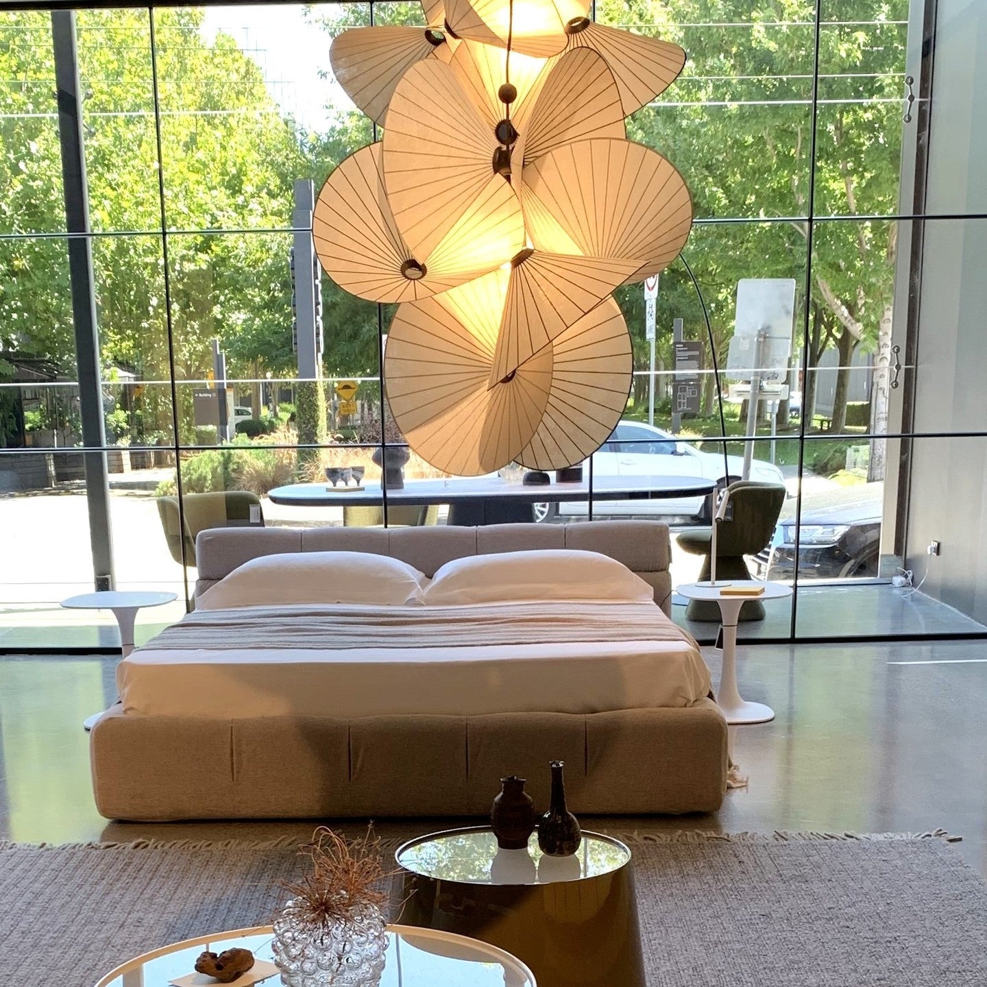 Zerinarae Blumenstoff Pendelleuchte-Letslighting