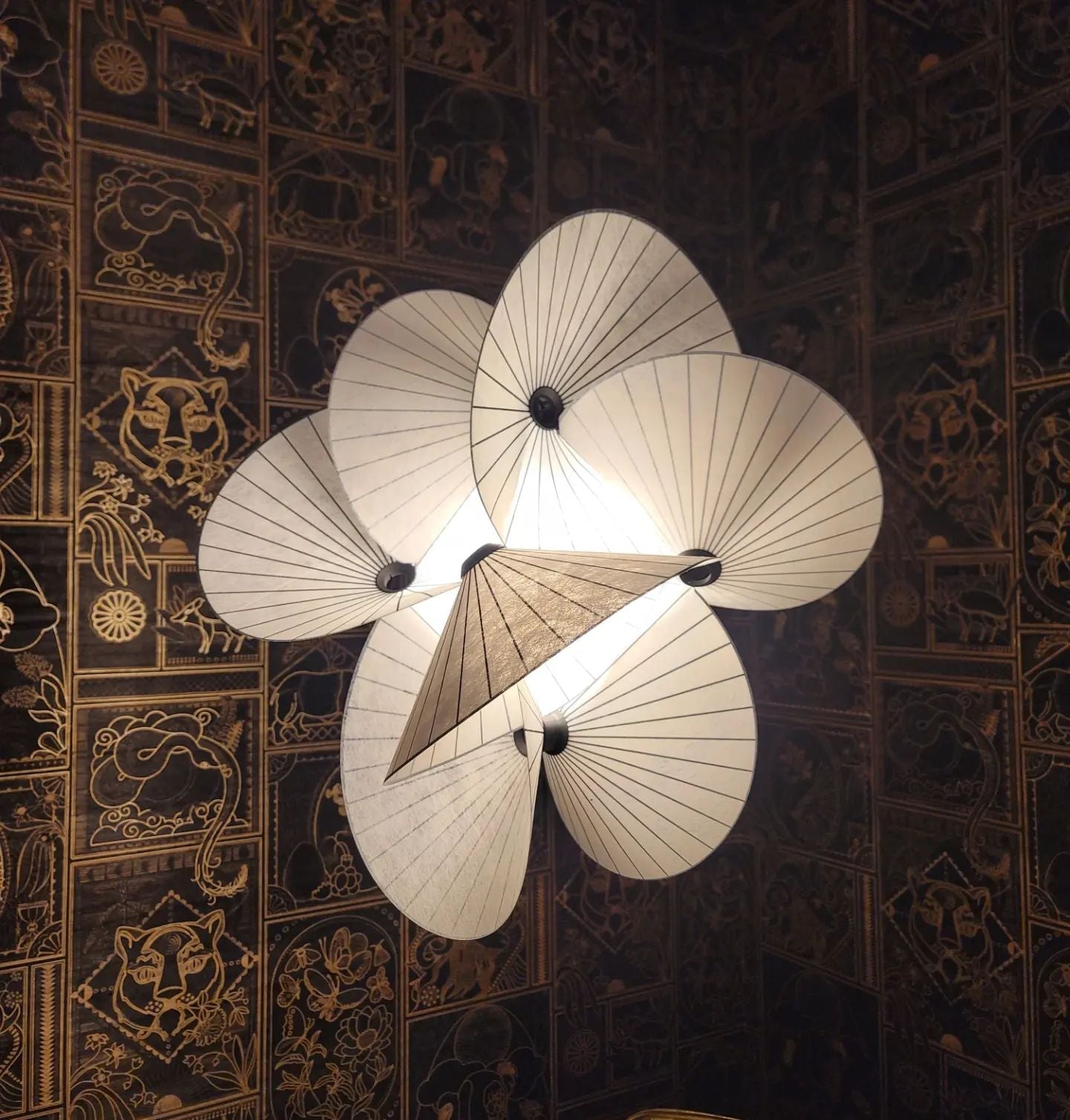 Zerinarae Blumenstoff Pendelleuchte-Letslighting