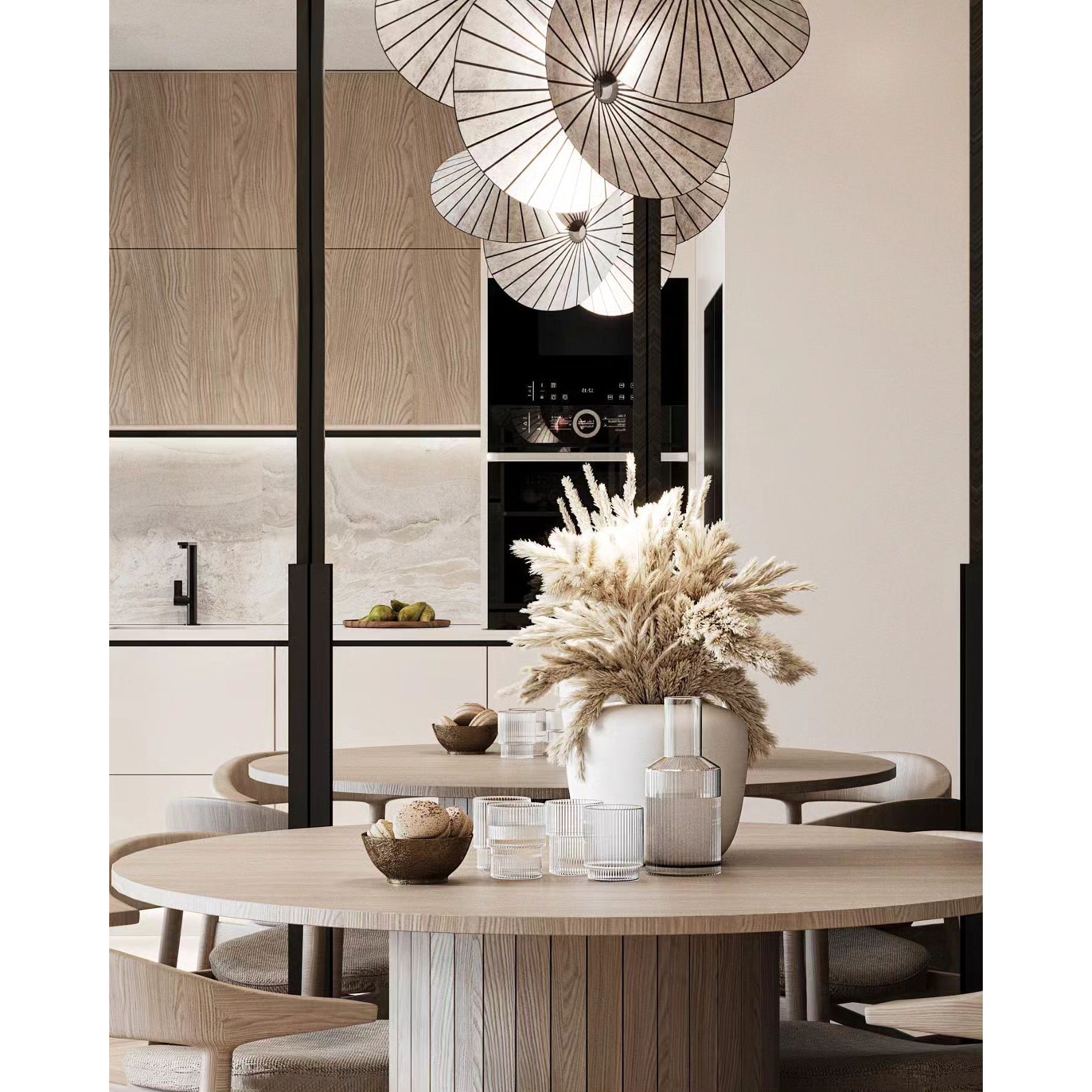 Zerinarae Blumenstoff Pendelleuchte-Letslighting