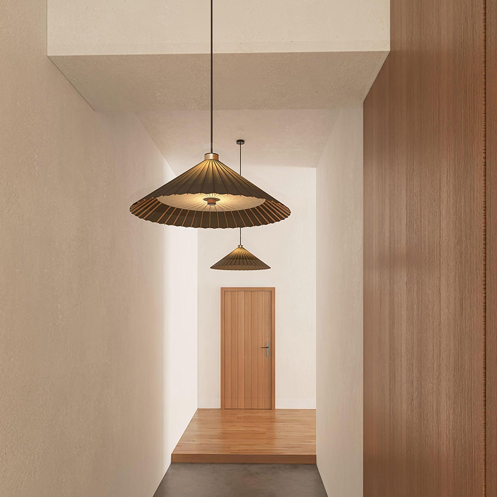 Solara Pendelleuchte Papier Schirm Plissiert Esszimmer-Letslighting