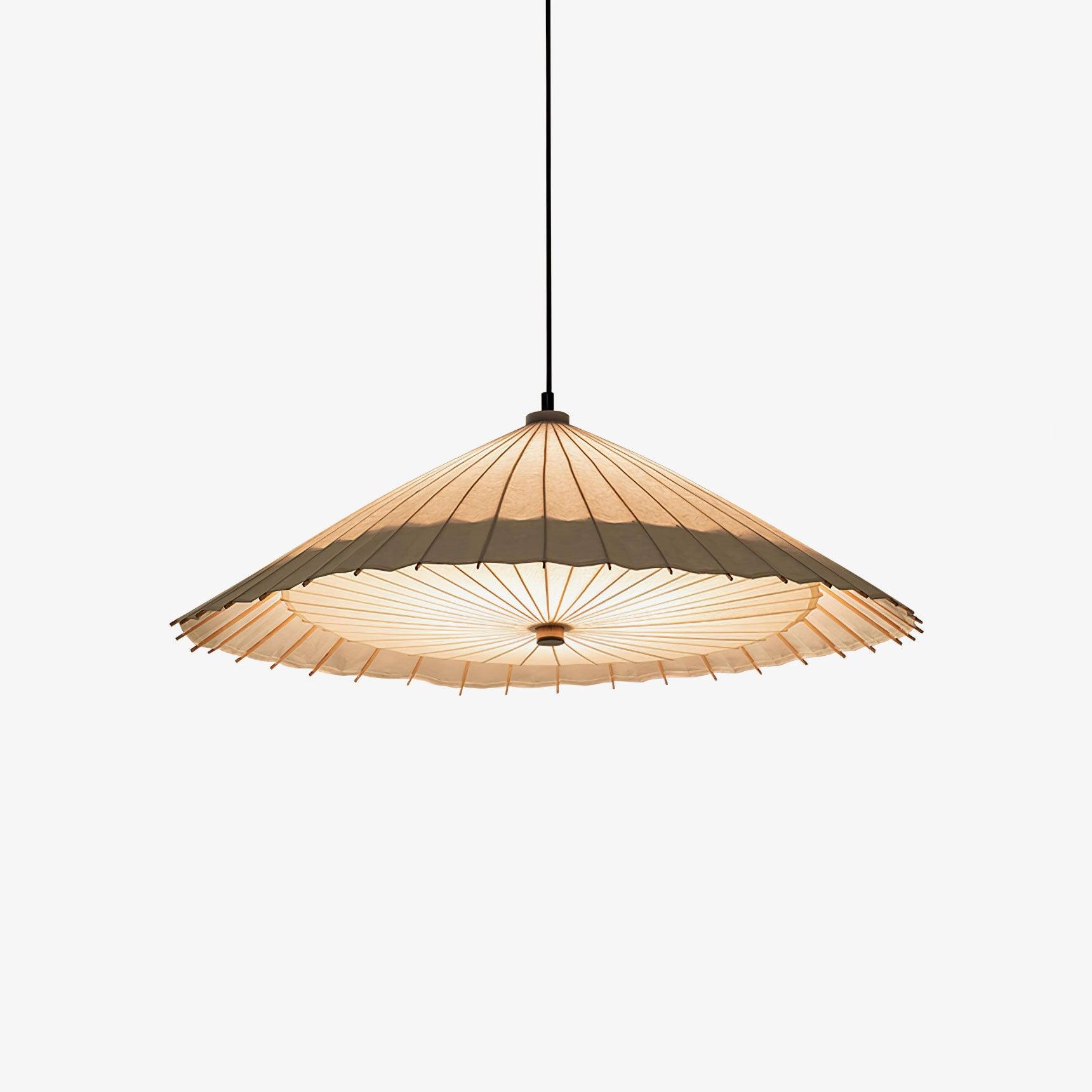 Solara Pendelleuchte Papier Schirm Plissiert Esszimmer-Letslighting