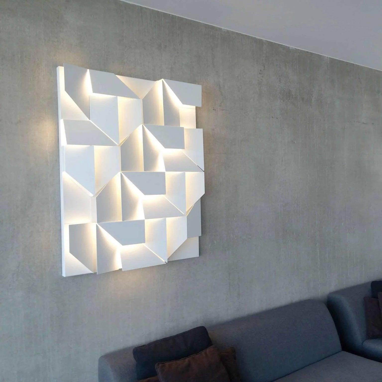 Wandleuchte 3D Geometrisch Panels Geschichtet Licht Kunst Fernbedienung Dimmen Modern-Letslighting