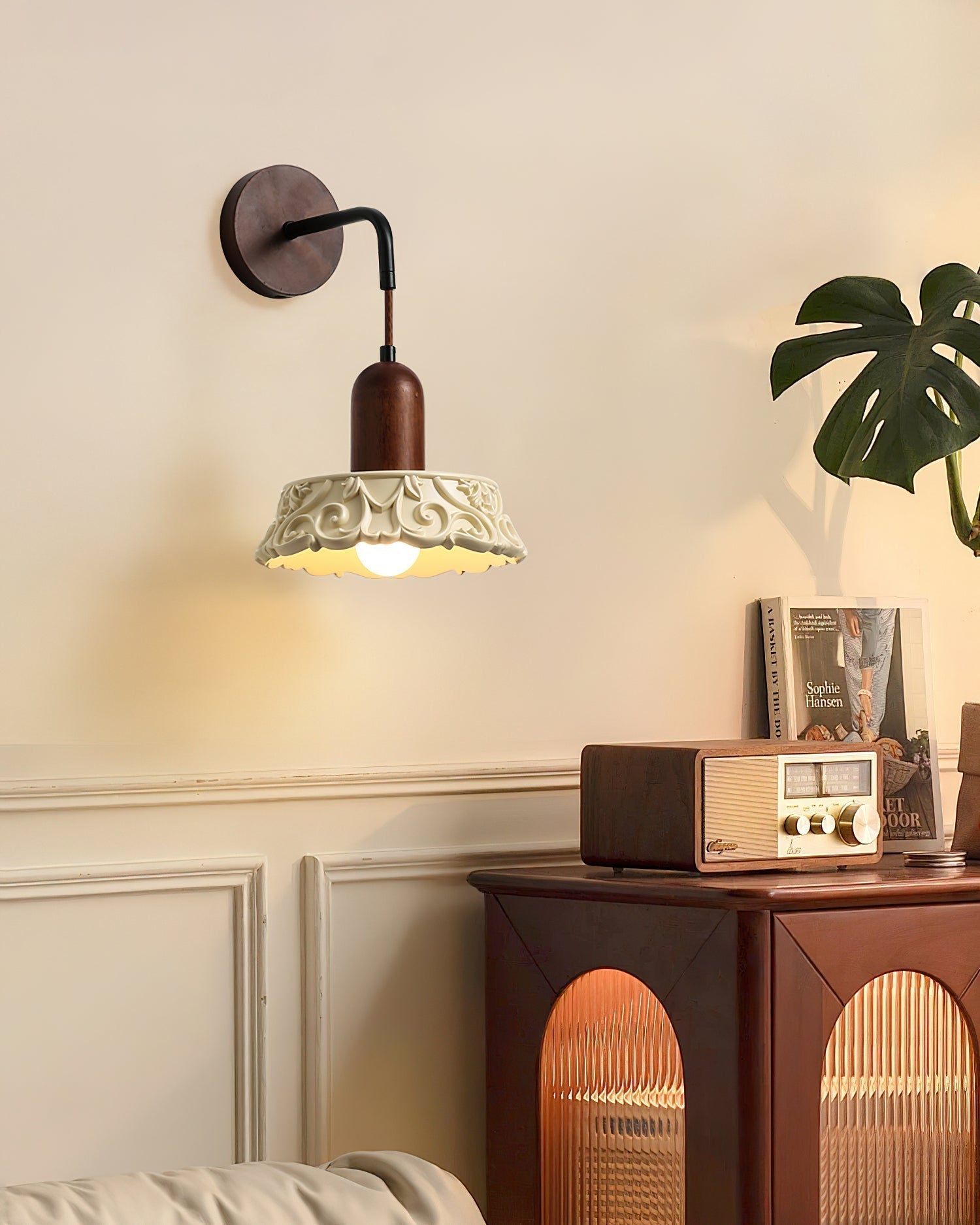 Margan Vintage Holz Wandleuchte-Letslighting