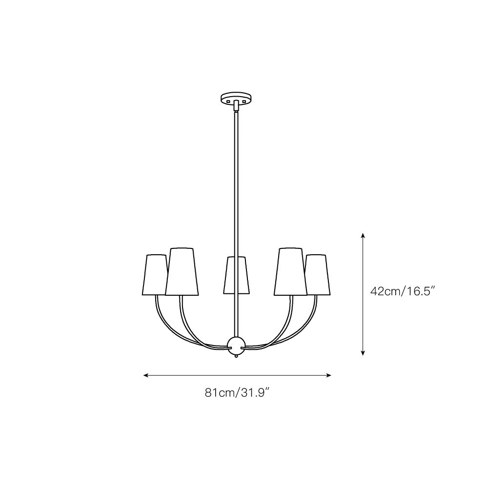 Vetheisra Vintage Industrial Brass Fabric Chandelier - Letslighting