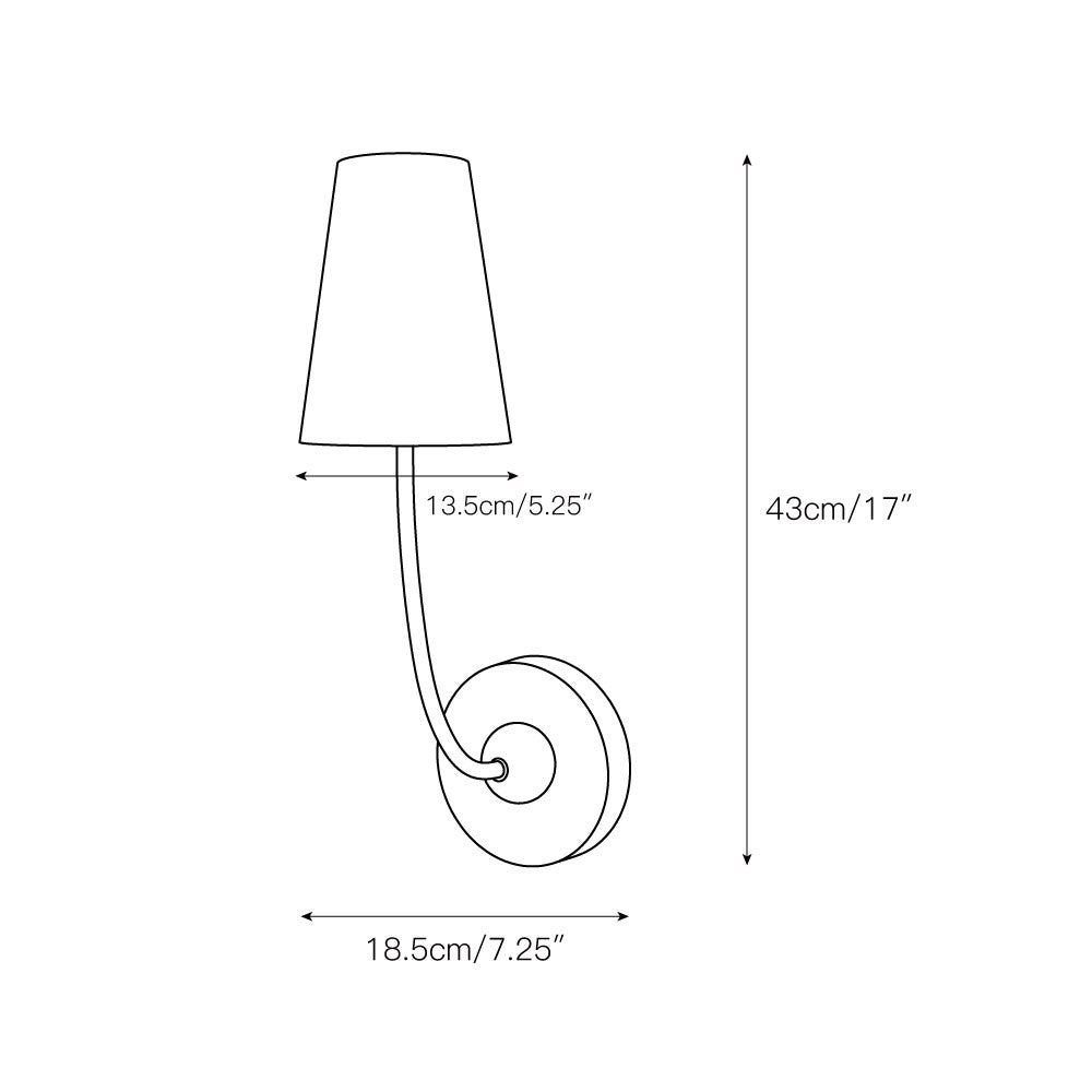 Aldoren Vintage Modern Minimalist Brass Fabric Wall Lamp - Letslighting