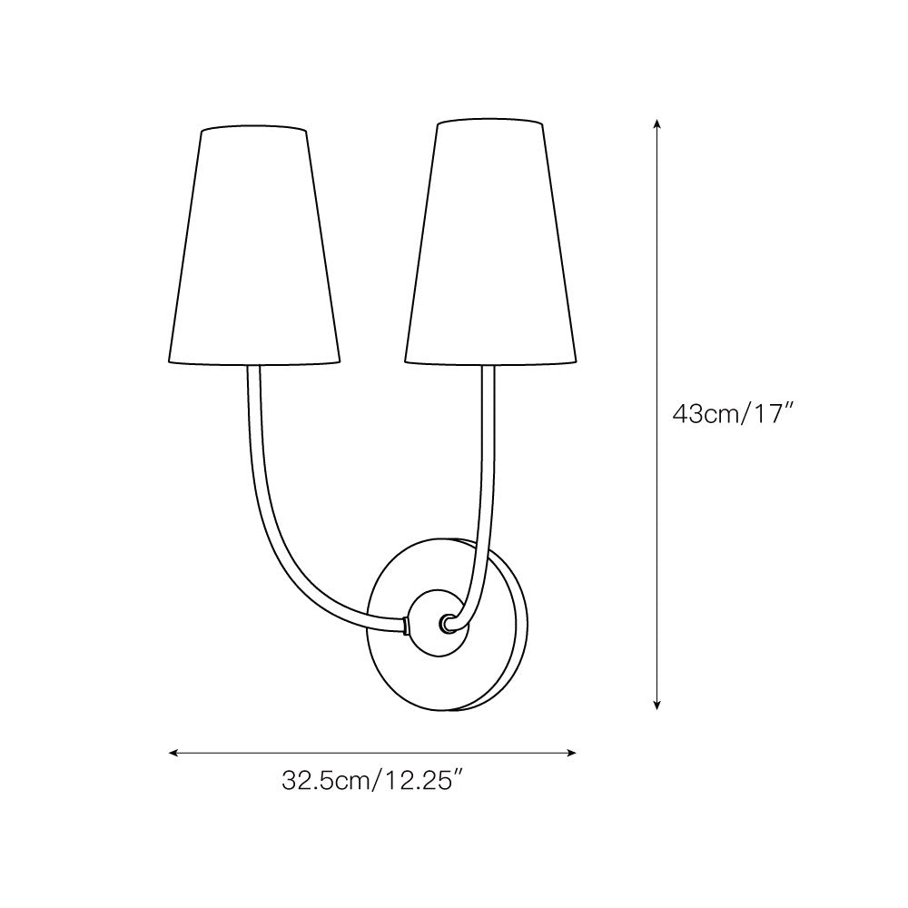 Aldoren Vintage Modern Minimalist Brass Fabric Wall Lamp - Letslighting