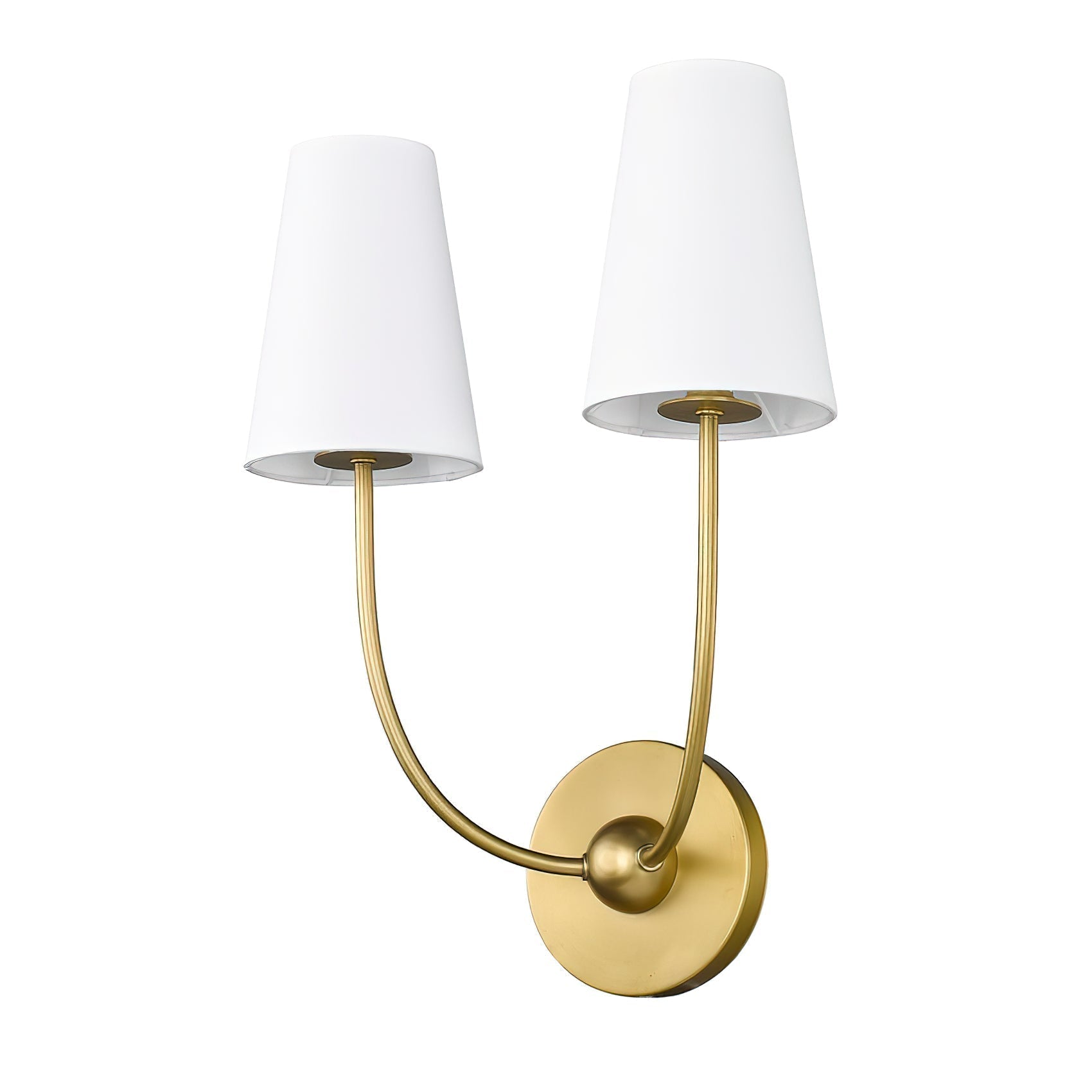 Aldoren Vintage Modern Minimalist Brass Fabric Wall Lamp - Letslighting