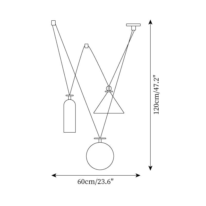 Covine Multi-Shape Adjustable Pendant Light - Letslighting