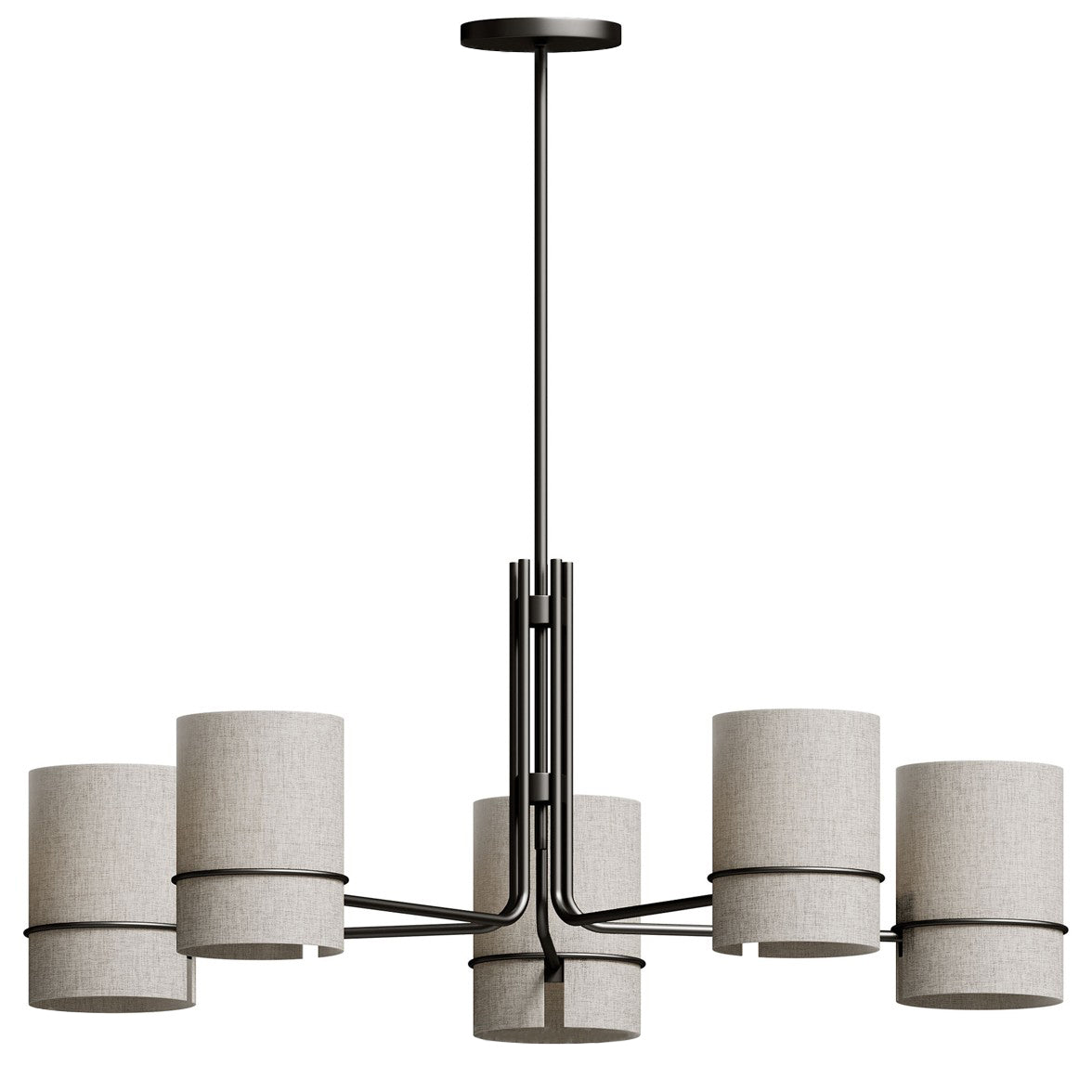 Eurvinel Messing Stoff Premium Nordisch Art Kronleuchter-Letslighting