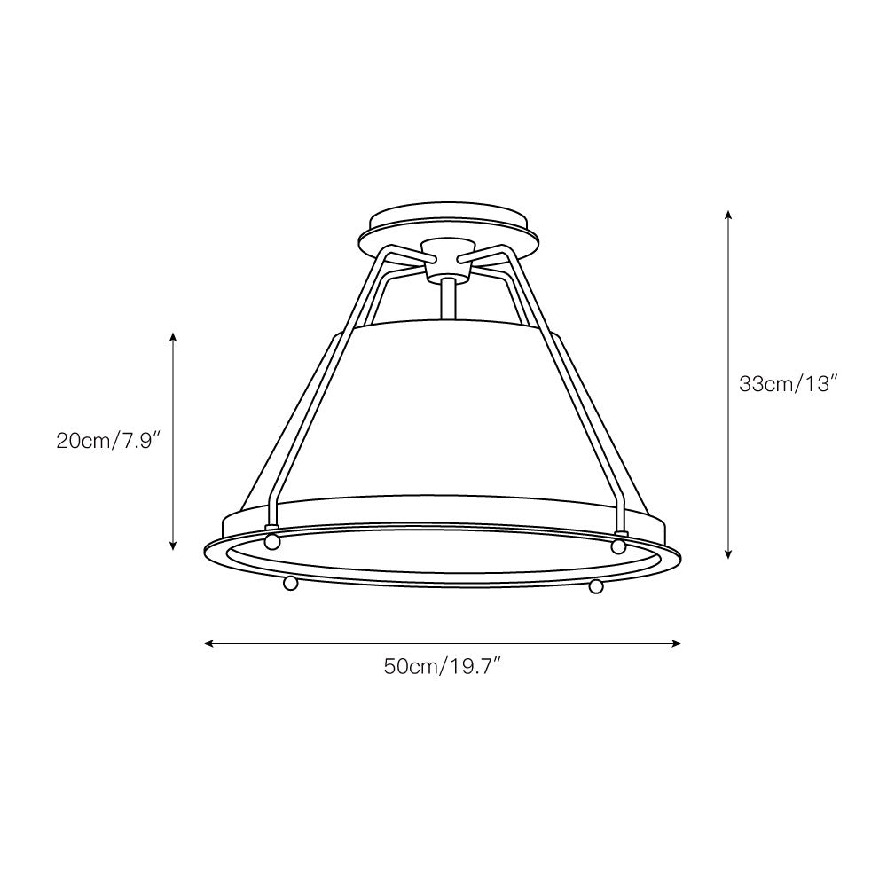 Ardennes Aufbau-Deckenleuchte Luxus Messing-Letslighting