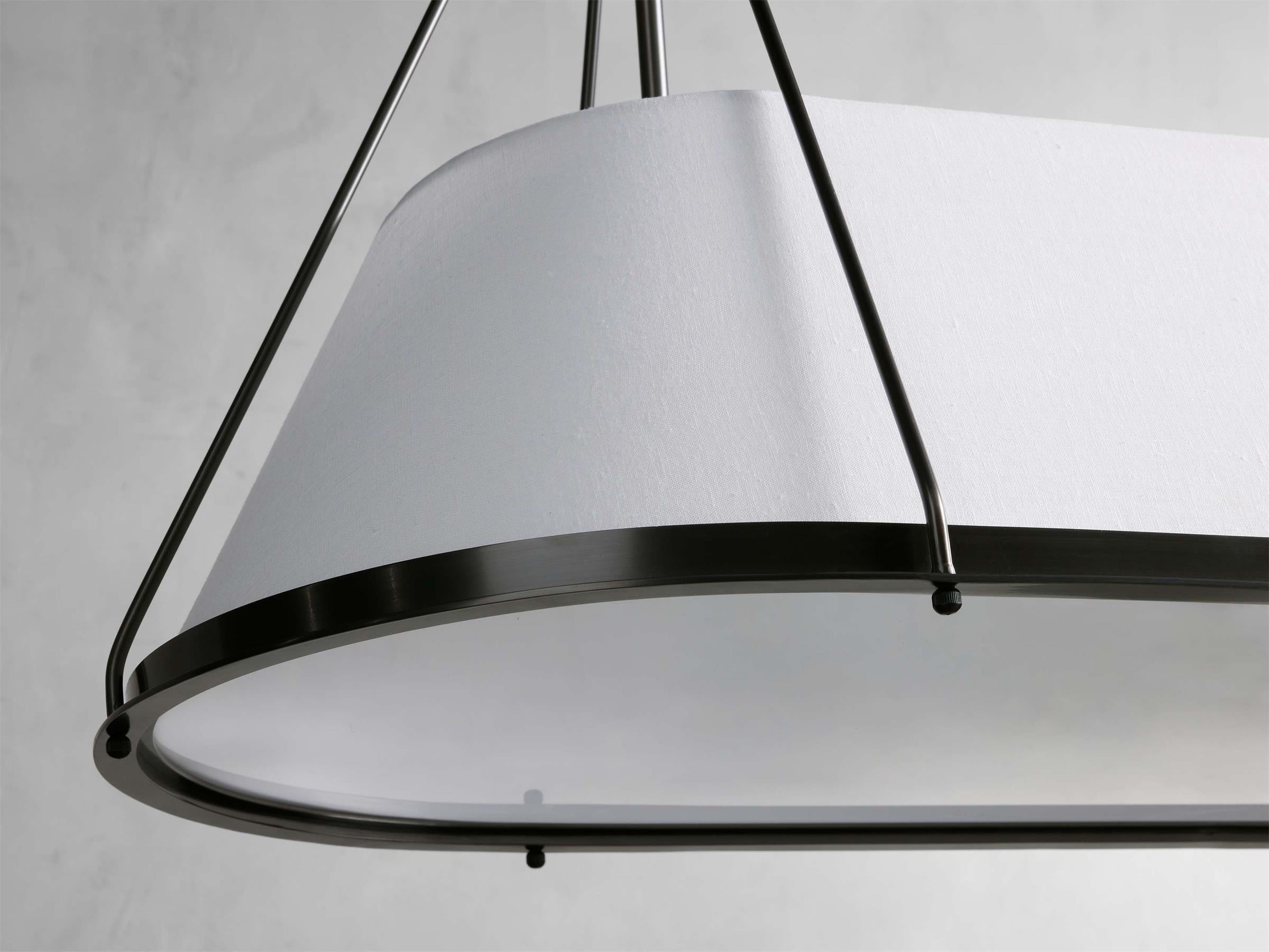 Lysilara Vintage Industrieller Linearer Stoff-Kronleuchter-Letslighting