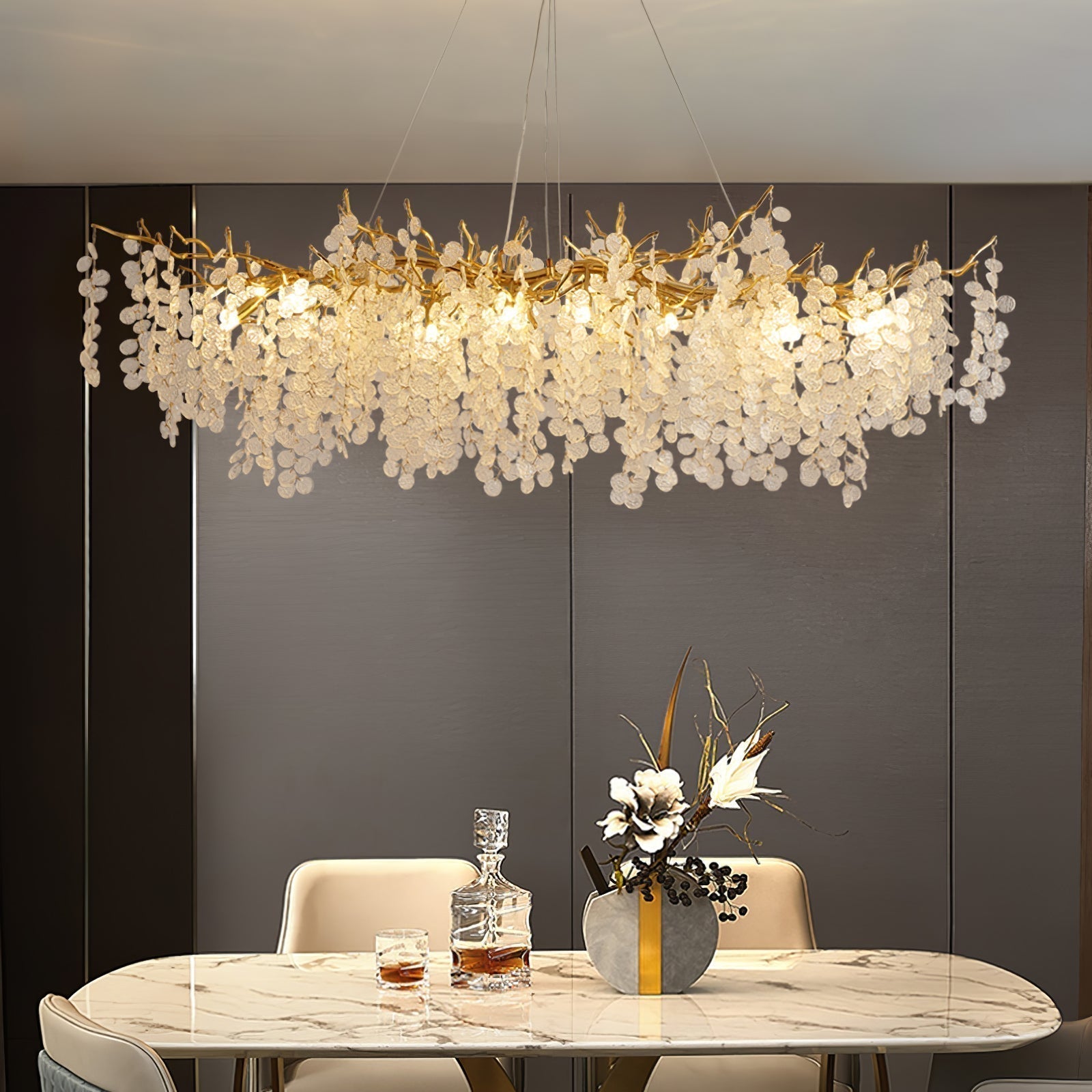 Lustra Pendelleuchte Kristall Tauperle-Letslighting