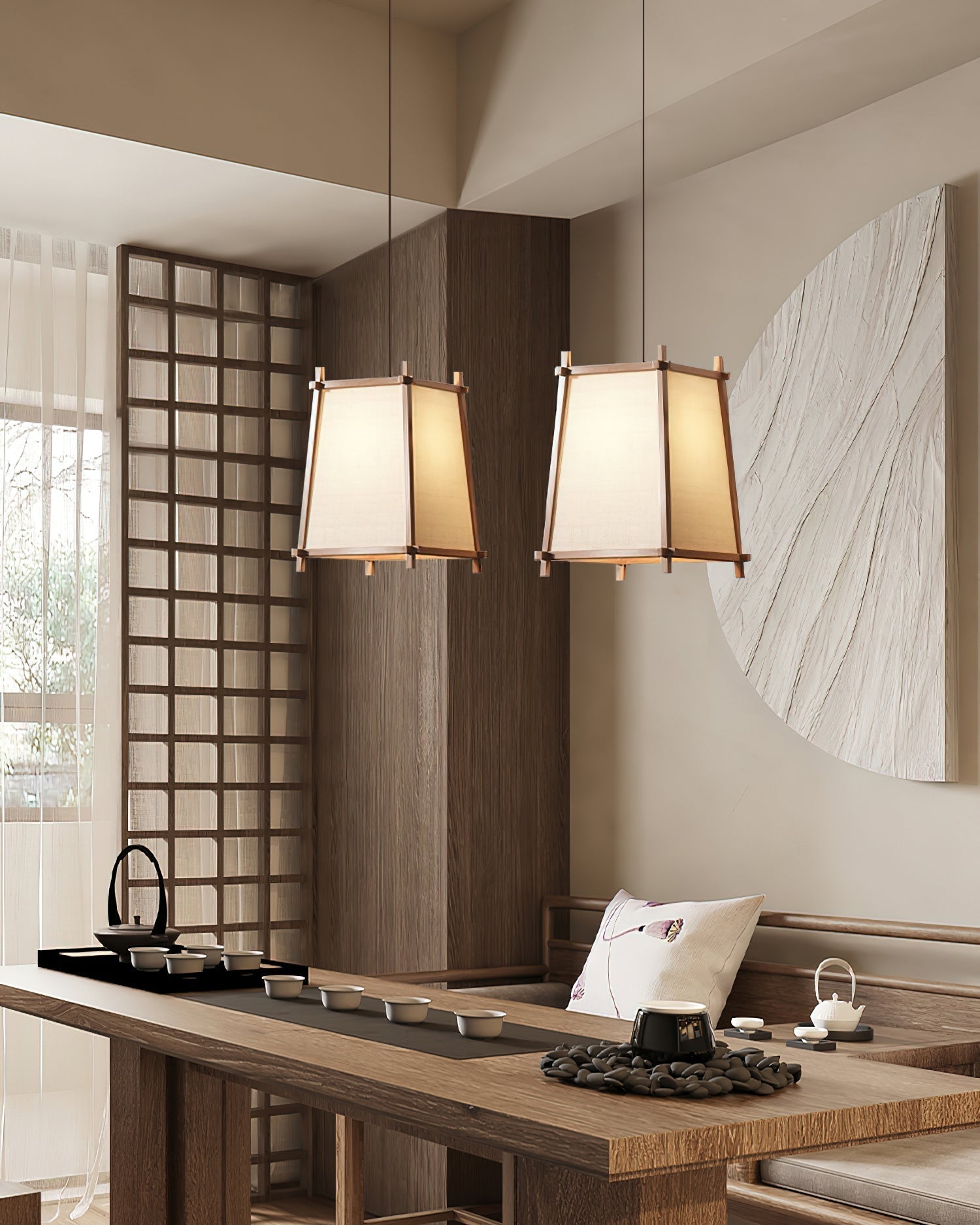 Calira Pendelleuchte Stoff-Letslighting