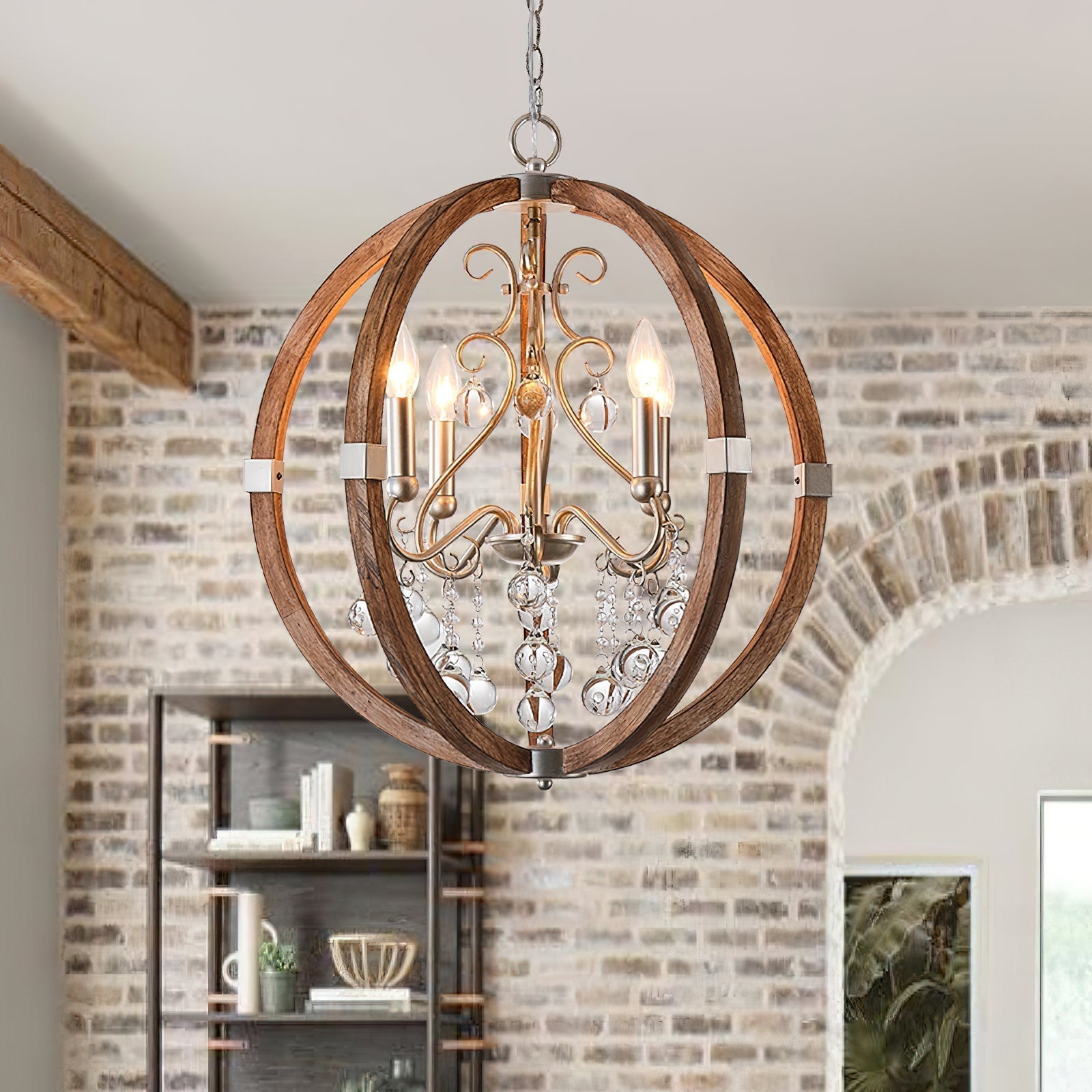 Oltheyra Eleganz Holz Pendelleuchte-Letslighting