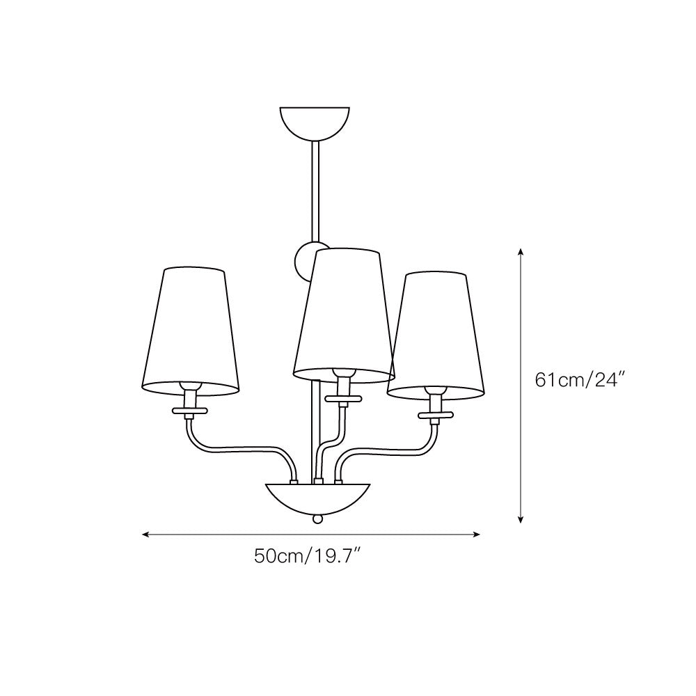 Aurmaren Vintage Industrieller Stoff-Kronleuchter-Letslighting