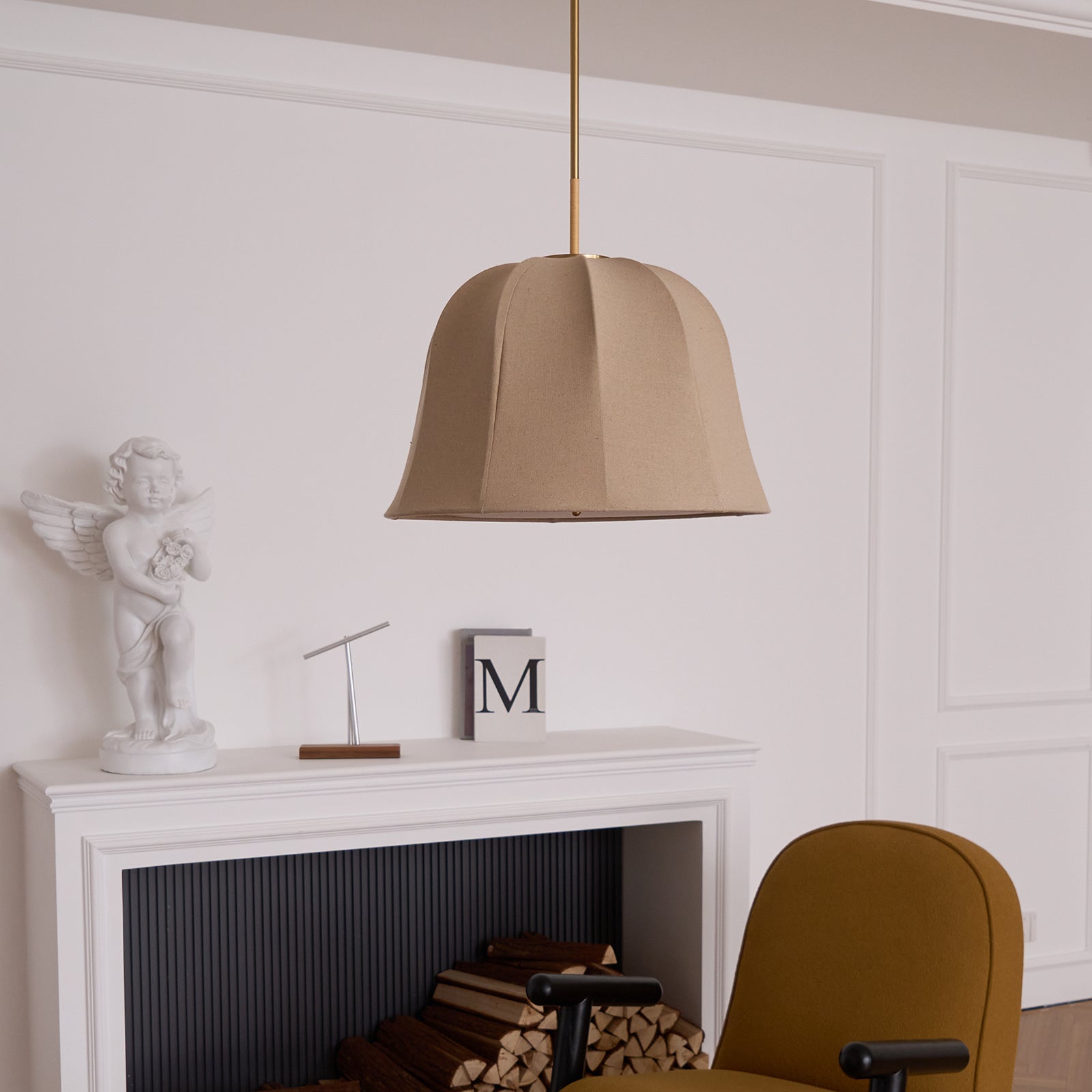 Fiora Vintage Stoff Pendelleuchte Lampe-Letslighting
