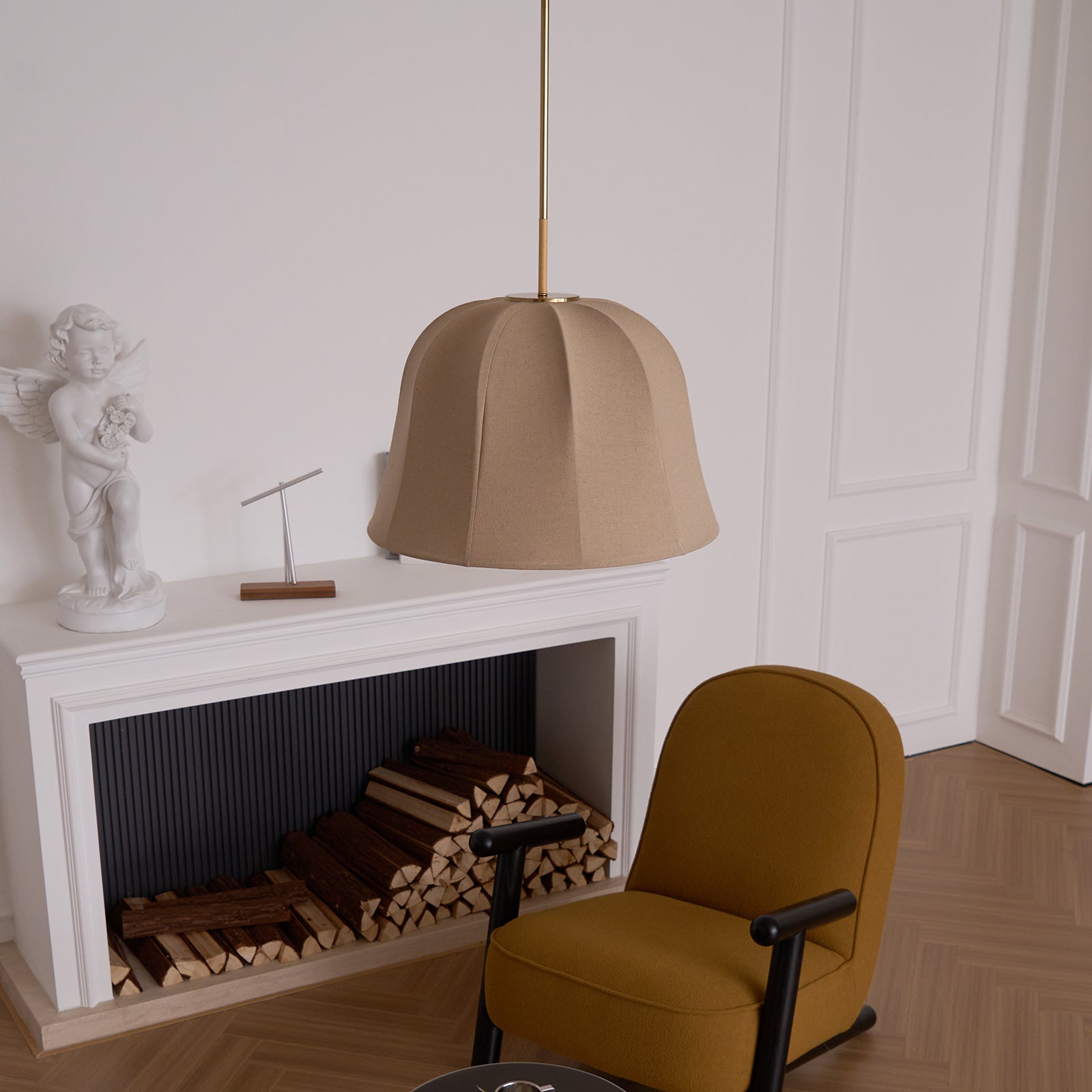 Fiora Vintage Stoff Pendelleuchte Lampe-Letslighting