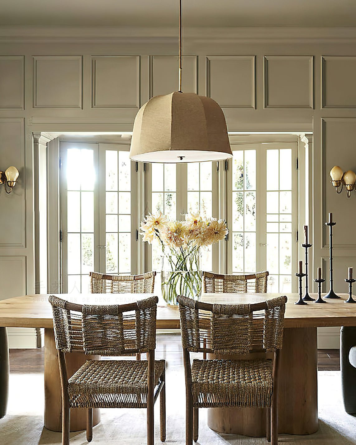 Fiora Vintage Stoff Pendelleuchte Lampe-Letslighting