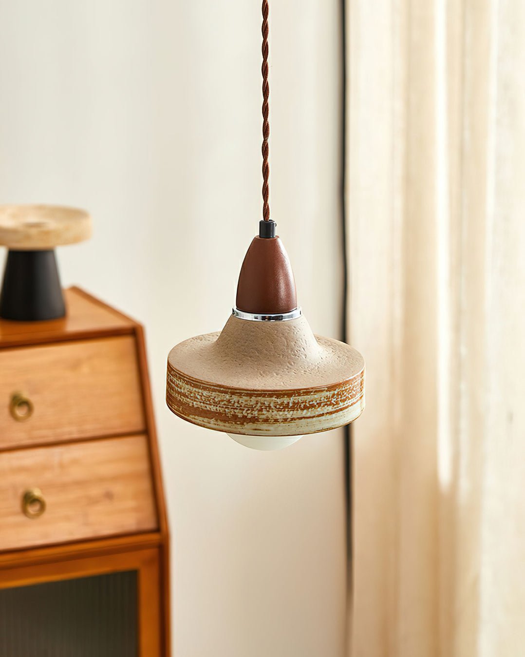 Sierra Premium Nordic Art Keramik Holz Pendelleuchte-Letslighting