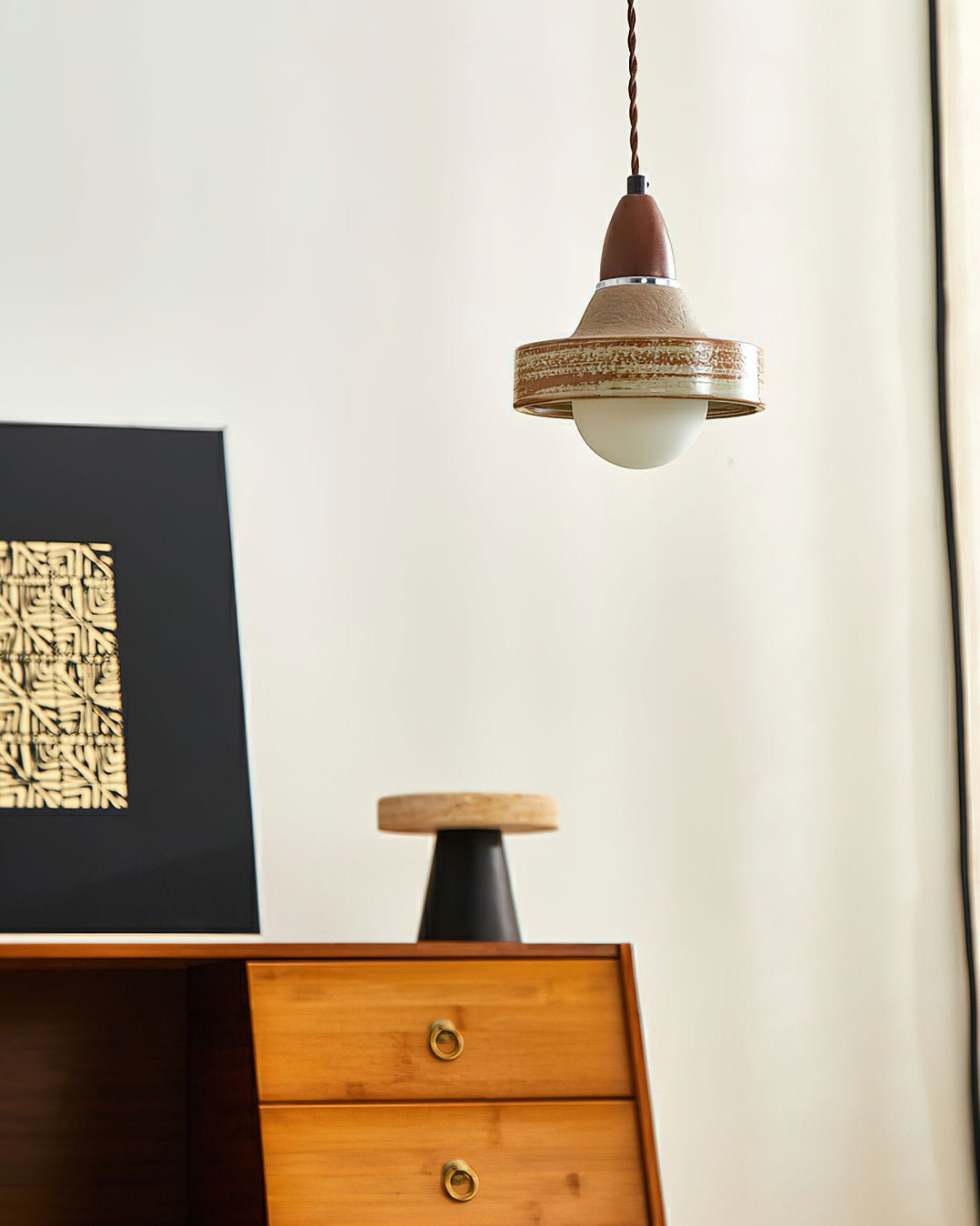 Sierra Premium Nordic Art Keramik Holz Pendelleuchte-Letslighting