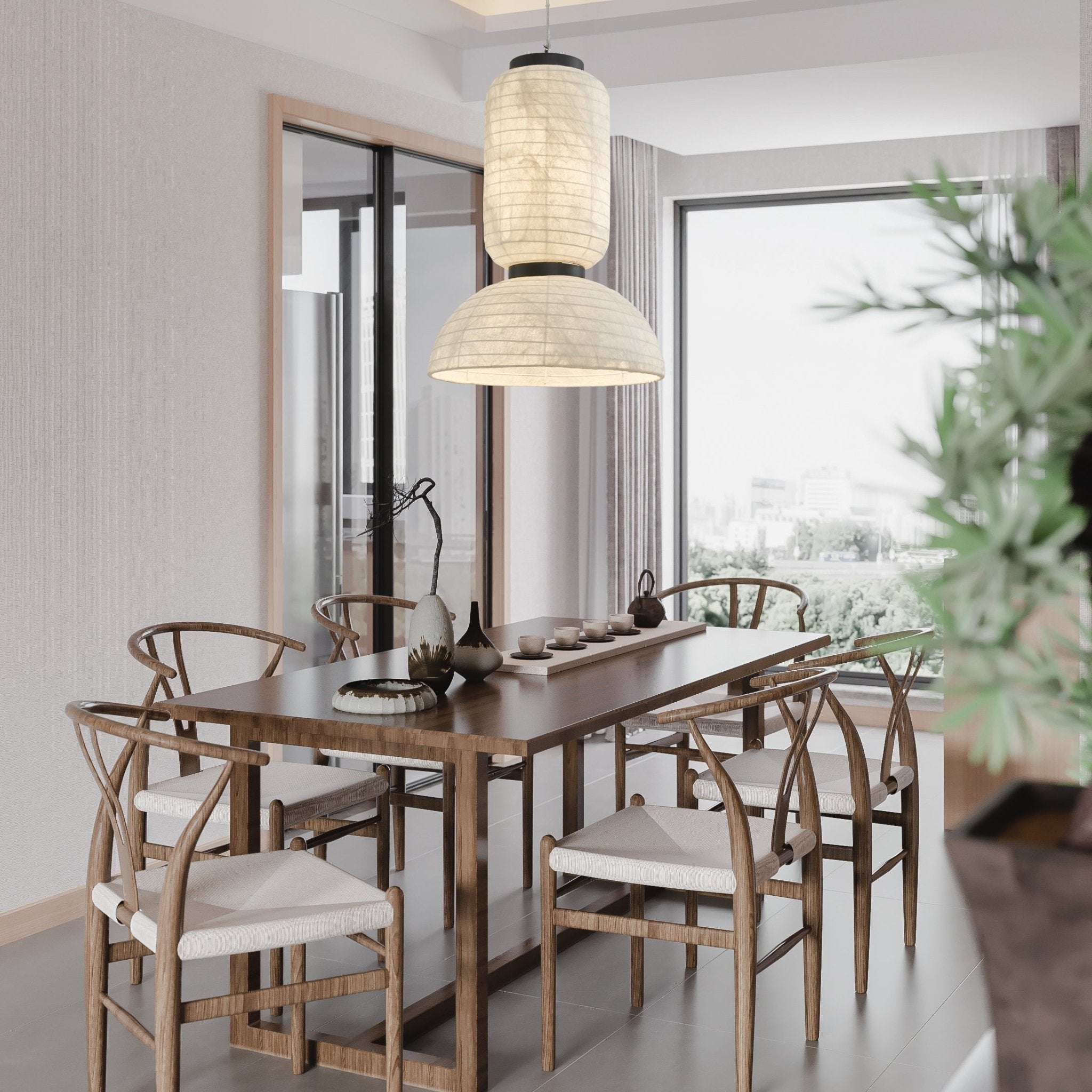 Uldoror Traditionelle Kunst Modern Seide Pendelleuchte-Letslighting