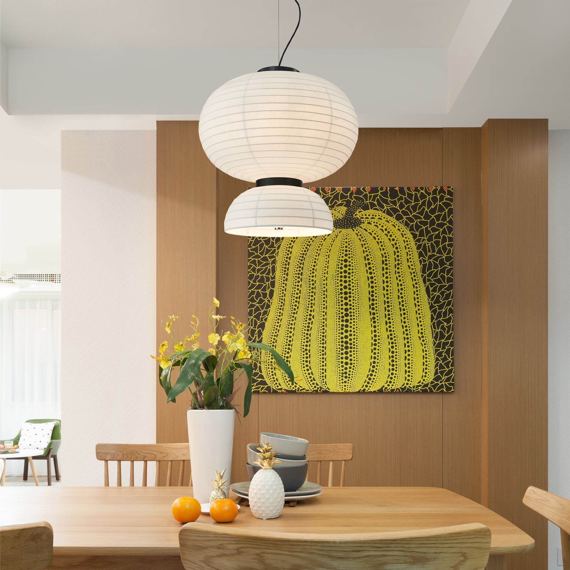 Uldoror Traditionelle Kunst Modern Seide Pendelleuchte-Letslighting