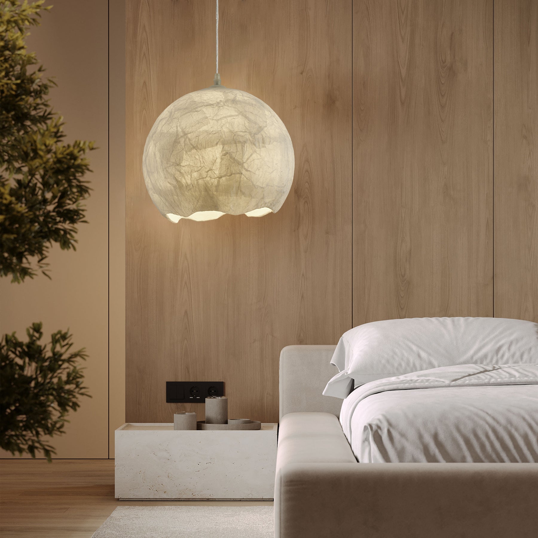 Nest Organisch Seide Pendelleuchte-Letslighting
