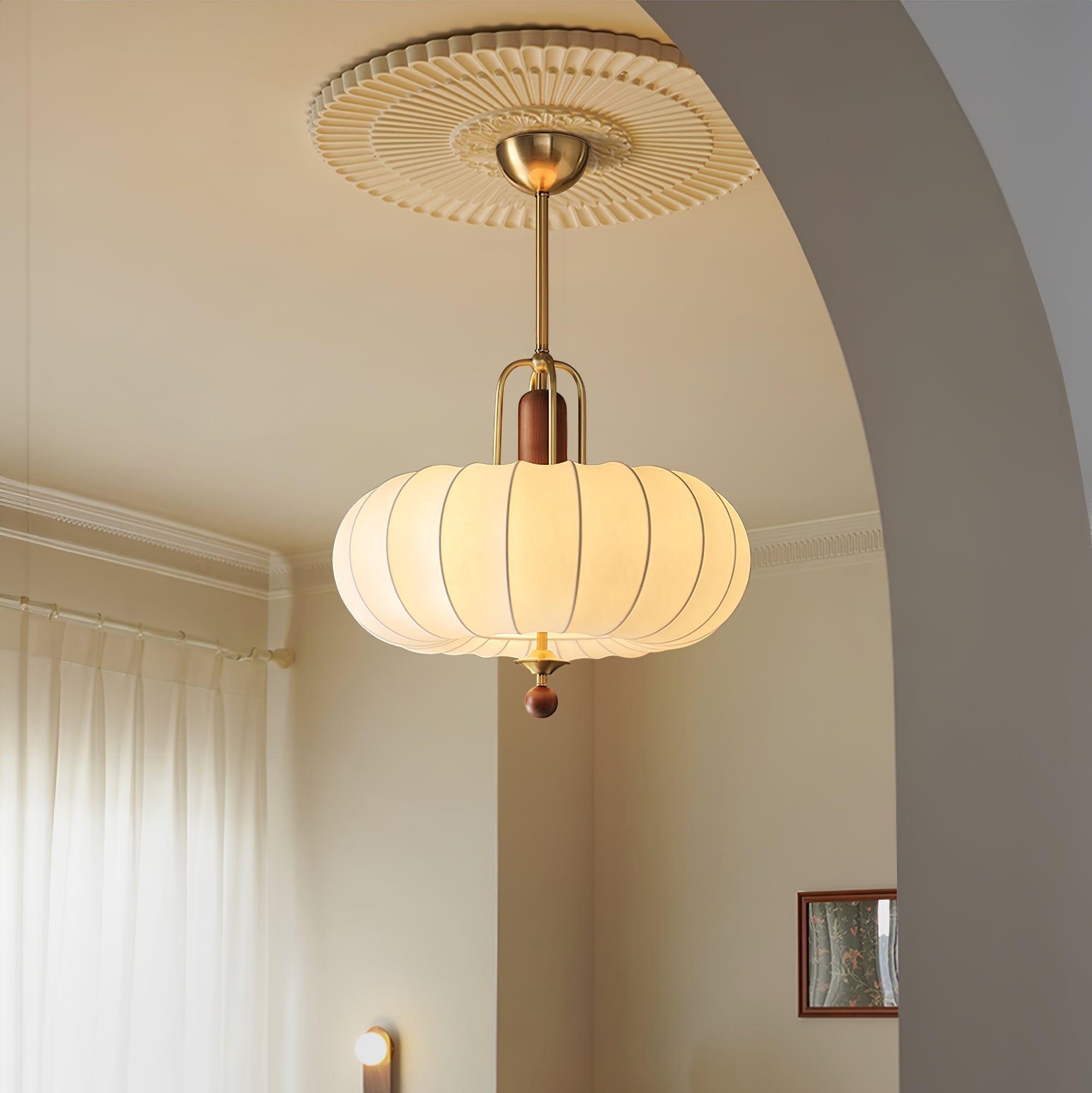 Solis Retro Gold Pendelleuchte Lampe-Letslighting