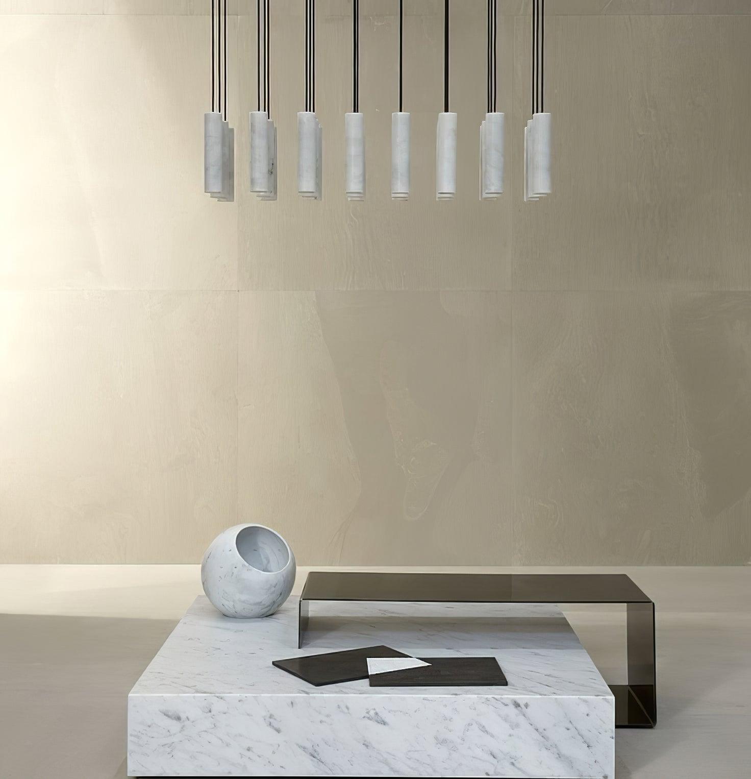 Nyxara Cluster Alabaster Pendant Light Staircase - Neutralighting