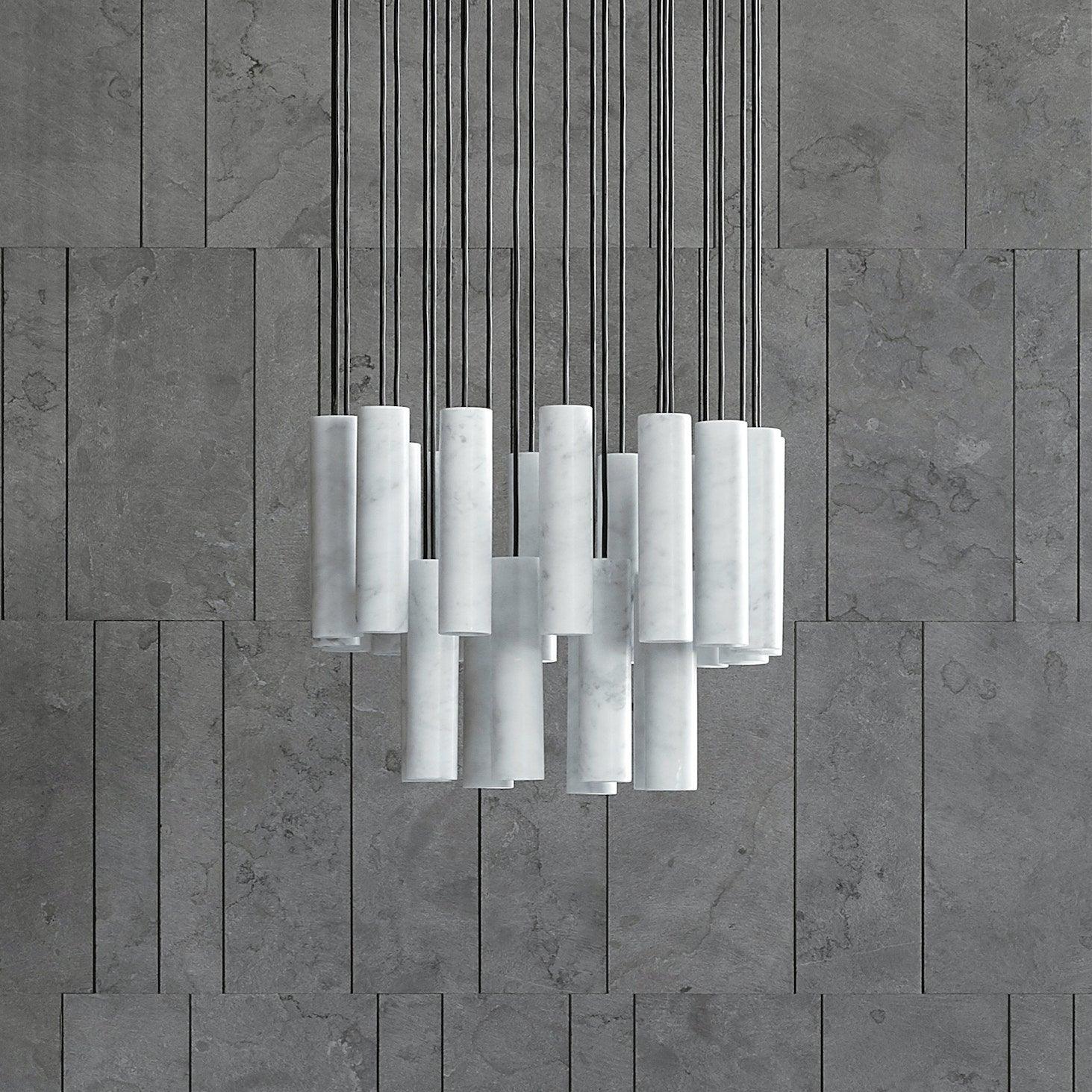 Nyxara Cluster Alabaster Pendant Light Staircase - Neutralighting