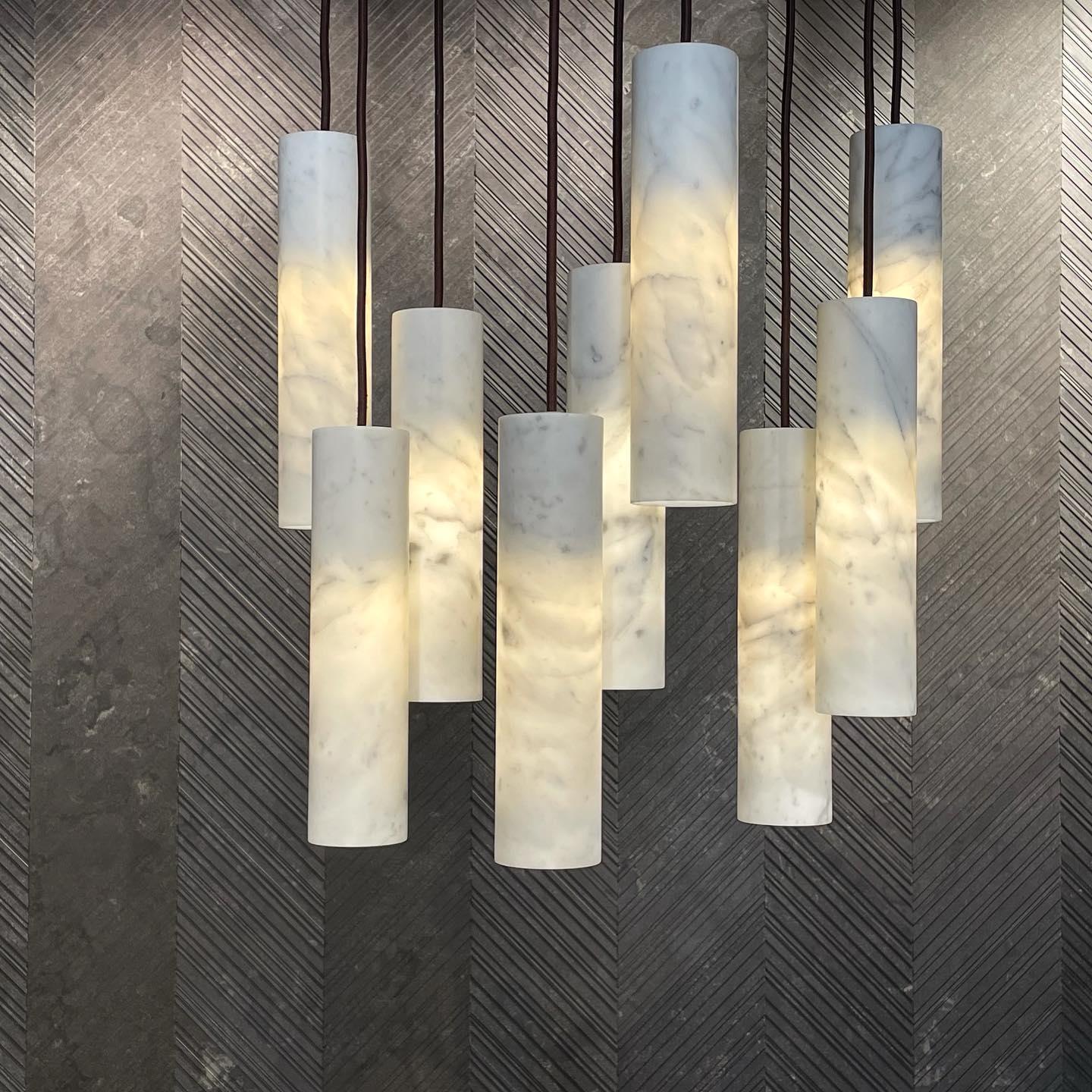 Nyxara Cluster Alabaster Pendant Light Staircase - Neutralighting
